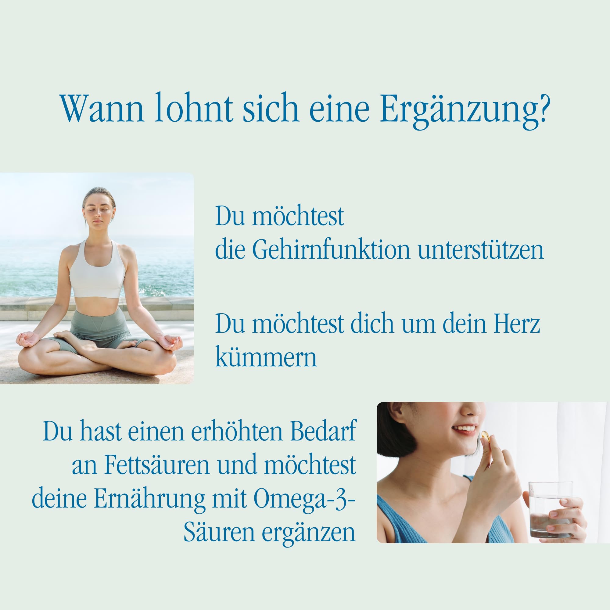 Omega 3 Kapseln hochdosiert -1000 mg Fischöl mit 500 mg EPA & 250 DHA | 1000 mg Fischöl • 500 mg EPA + 250 mg DHA • TG-Form • 120 Kapseln