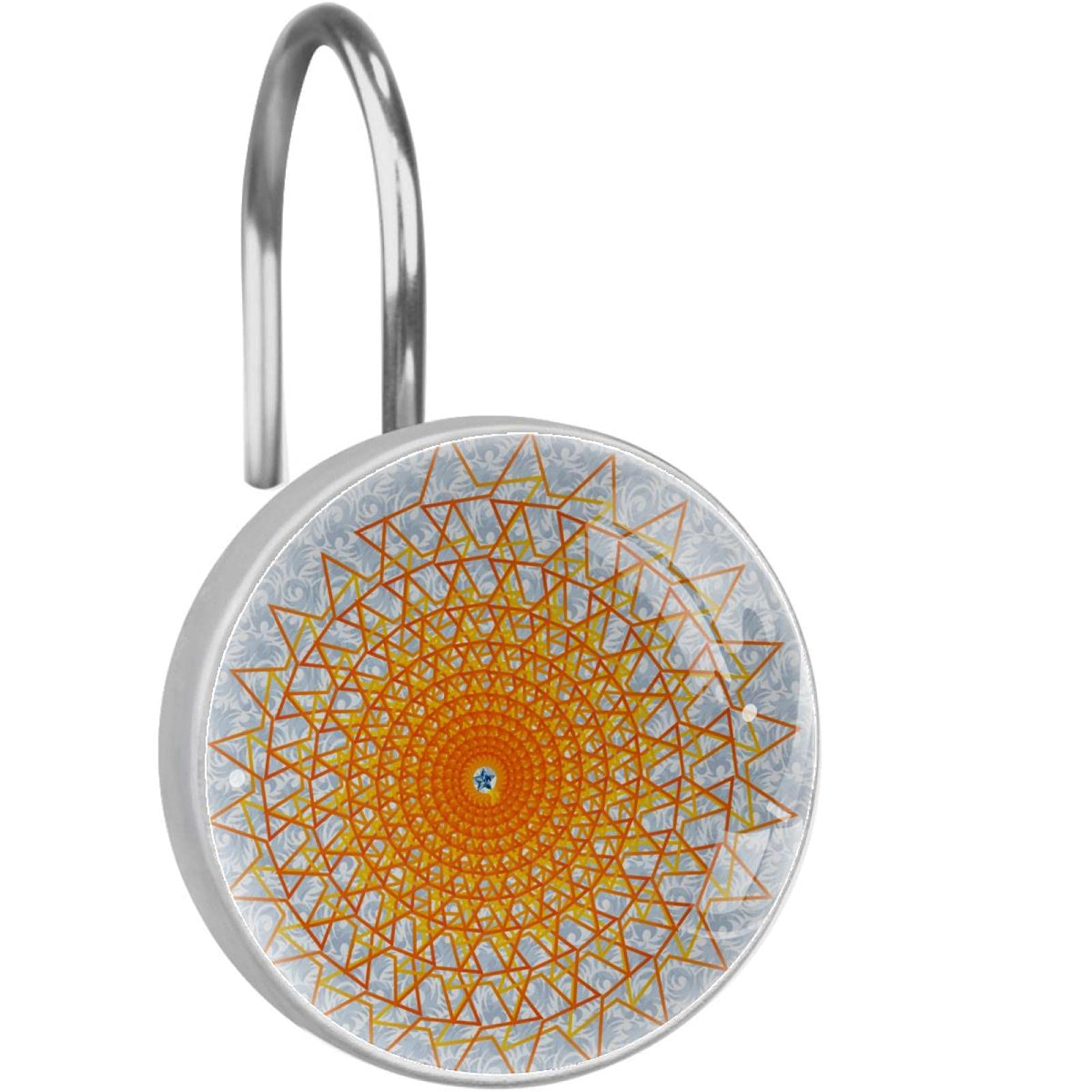 Crochets pour rideau de douche en acier inoxydable lot de 12 sans blocage