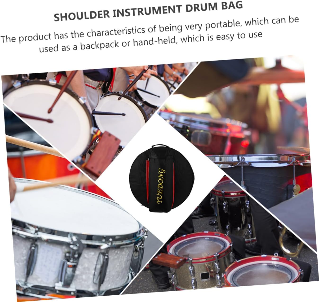 HANABASS 1pc Snare Bag Drum Bag Drum Cases Storage Snare Drum Instrument Case Percussion Bag Snare Case Oxford Cloth Bag Instrument Bag Drum Carry Bag Black Cotton