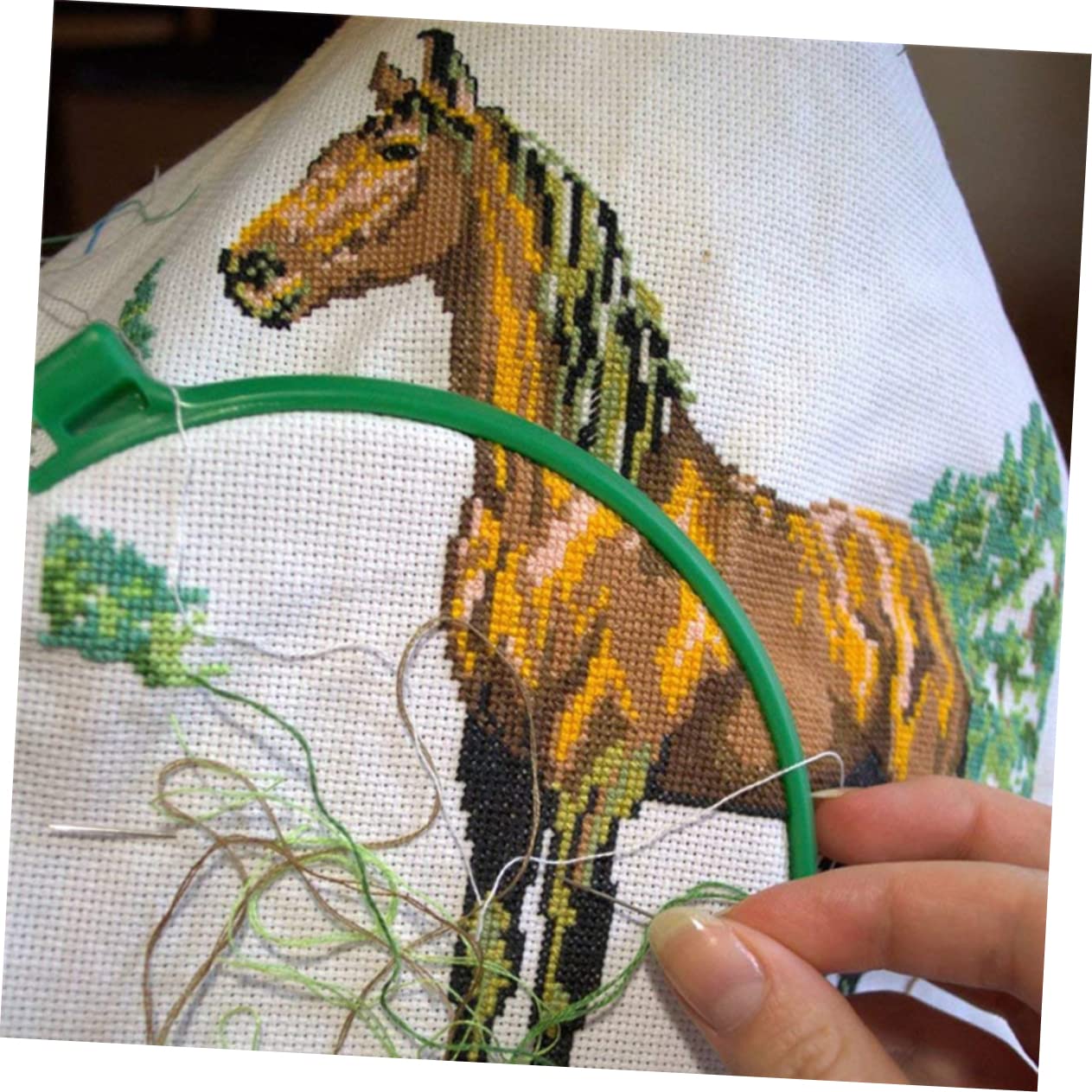 KONTONTY Embroidered Cloth 11ct Cotton Embroidery Fabric Cross-Stitch Cloth for Boys and Girls Adults DIY