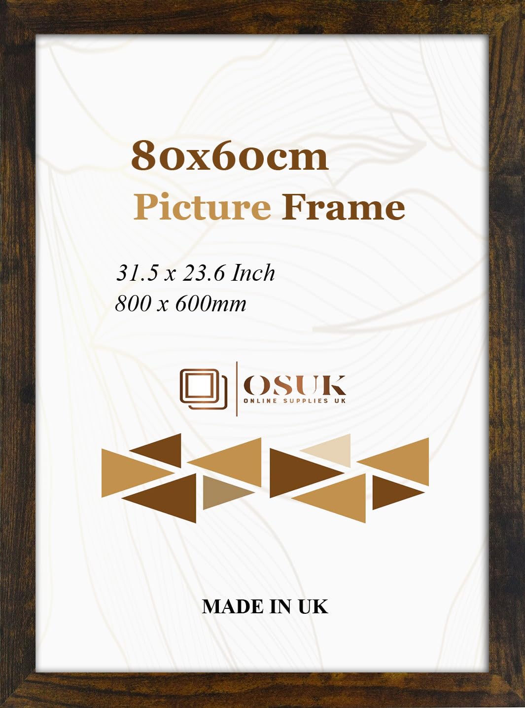Osuk Ltd Rustic Osuk Limited 60X80 Cm Photo Frame Picture Frame - Frame With Safe Perspex Front & Wall Mounting - 31.5 X 23.6 Inch (80Cm X 60Cm) (Rustic)