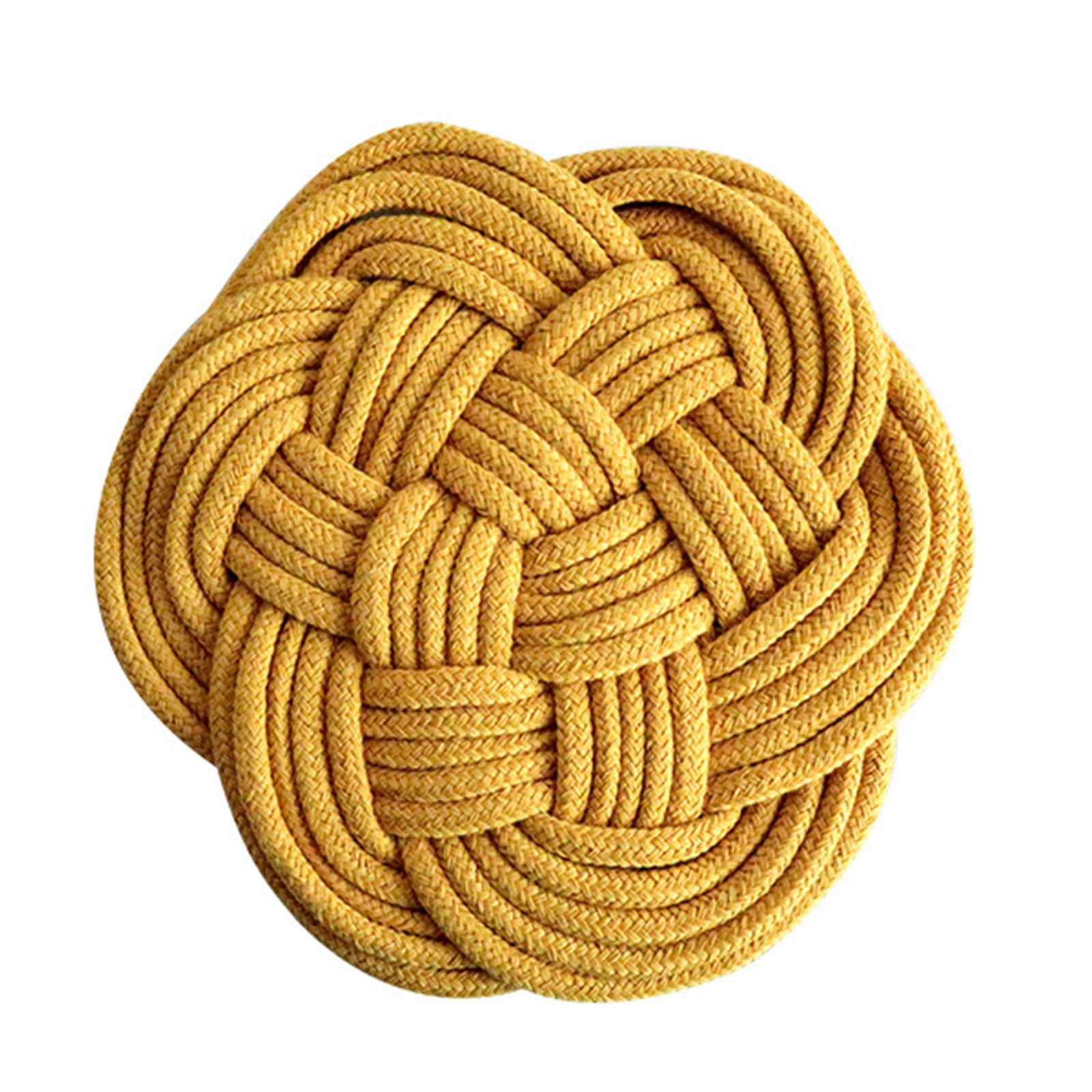 Yhplxyuus Rope Heat Insulation Dinner Mat Cotton Rope Placemats Drink Mat Hand-knitted Placemats Kitchen Use