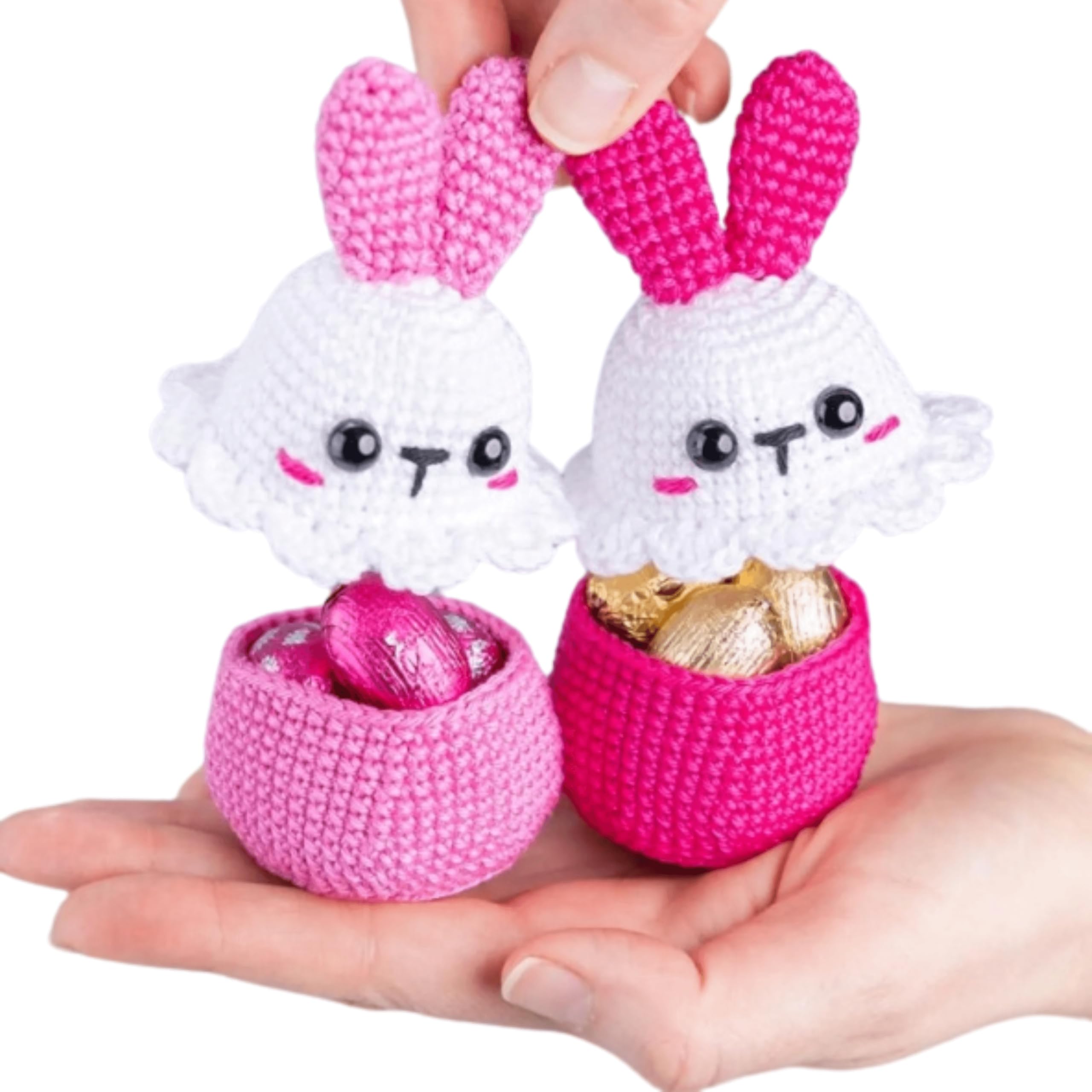 CSWCS Kit de ganchillo para principiantes, kit de ganchillo fácil de principiantes para adultos y niños, regalos de manualidades de amigurumis con hilo, gancho y tutorial de video, suministros de