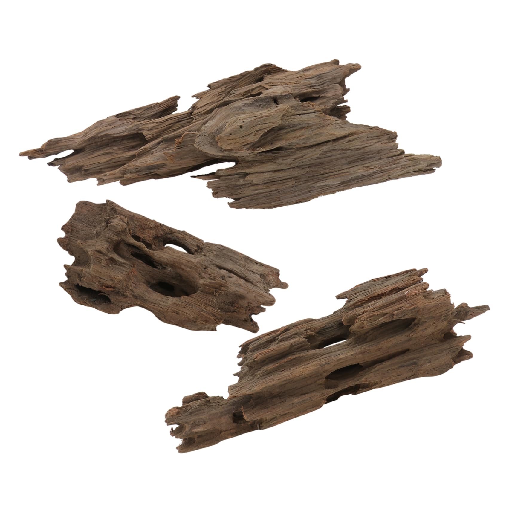 TOYANDONA Bolsa de Troncos Huecos de Madera Natural para Adorno de Acuarios, Refugio para Peces y Camarones, sin Decoloración, Forma Aleatoria, 500g