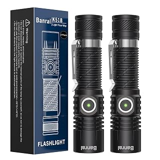 Banral Rechargeable Small Powerful Flashlights, Pocket Mini LED Flash Light