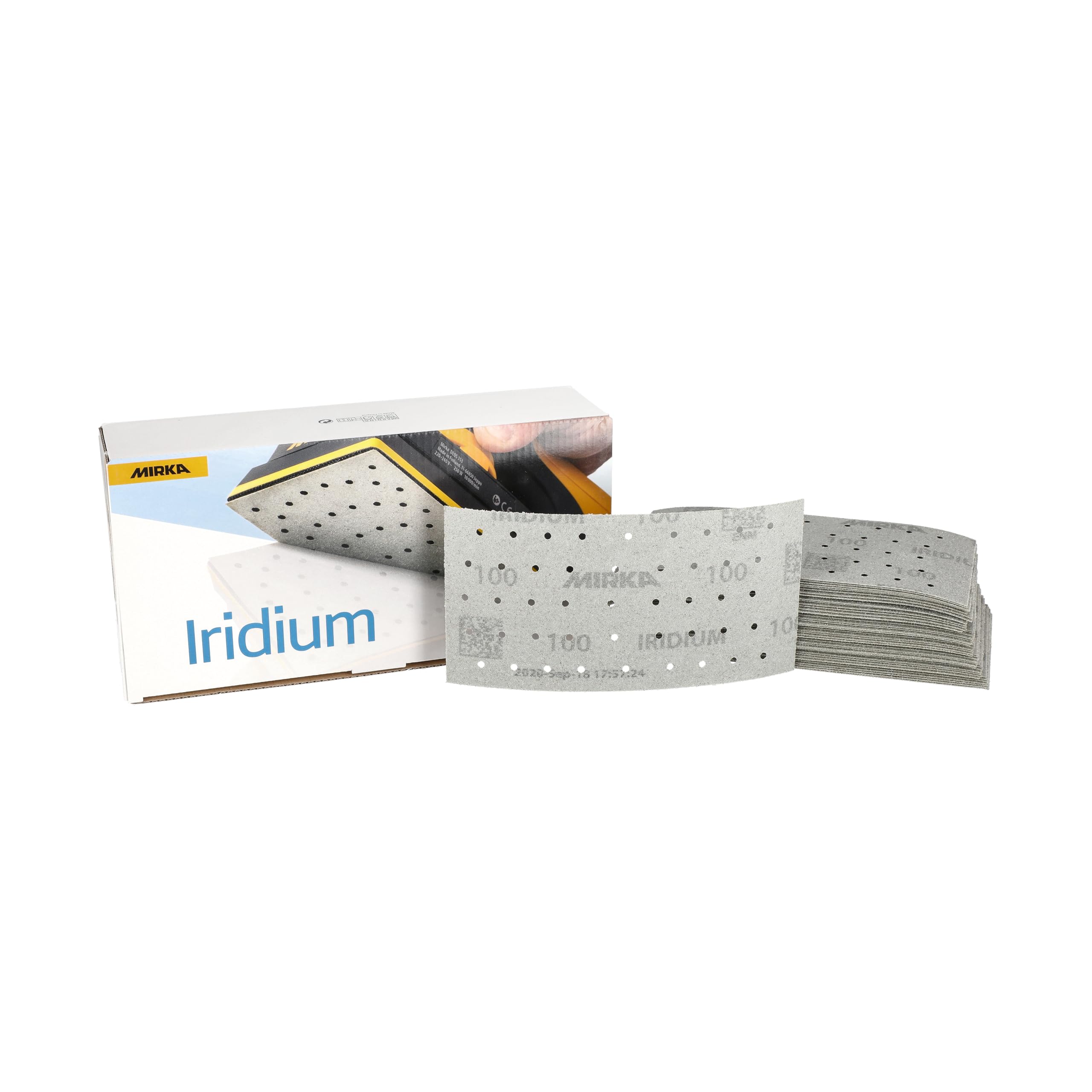Mirka Iridium Premium Sandpaper 93x180mm Hook & Loop Grit 100 50 pcs