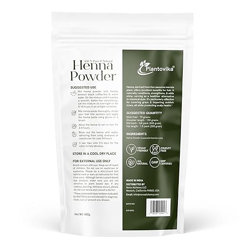 Miniatura 2 de Polvo de henna 100% natural y puroLawsonia Inermis para el cabello, color rojo anaranjado, triple desplazamiento, pasta de henna suave y conos, sin