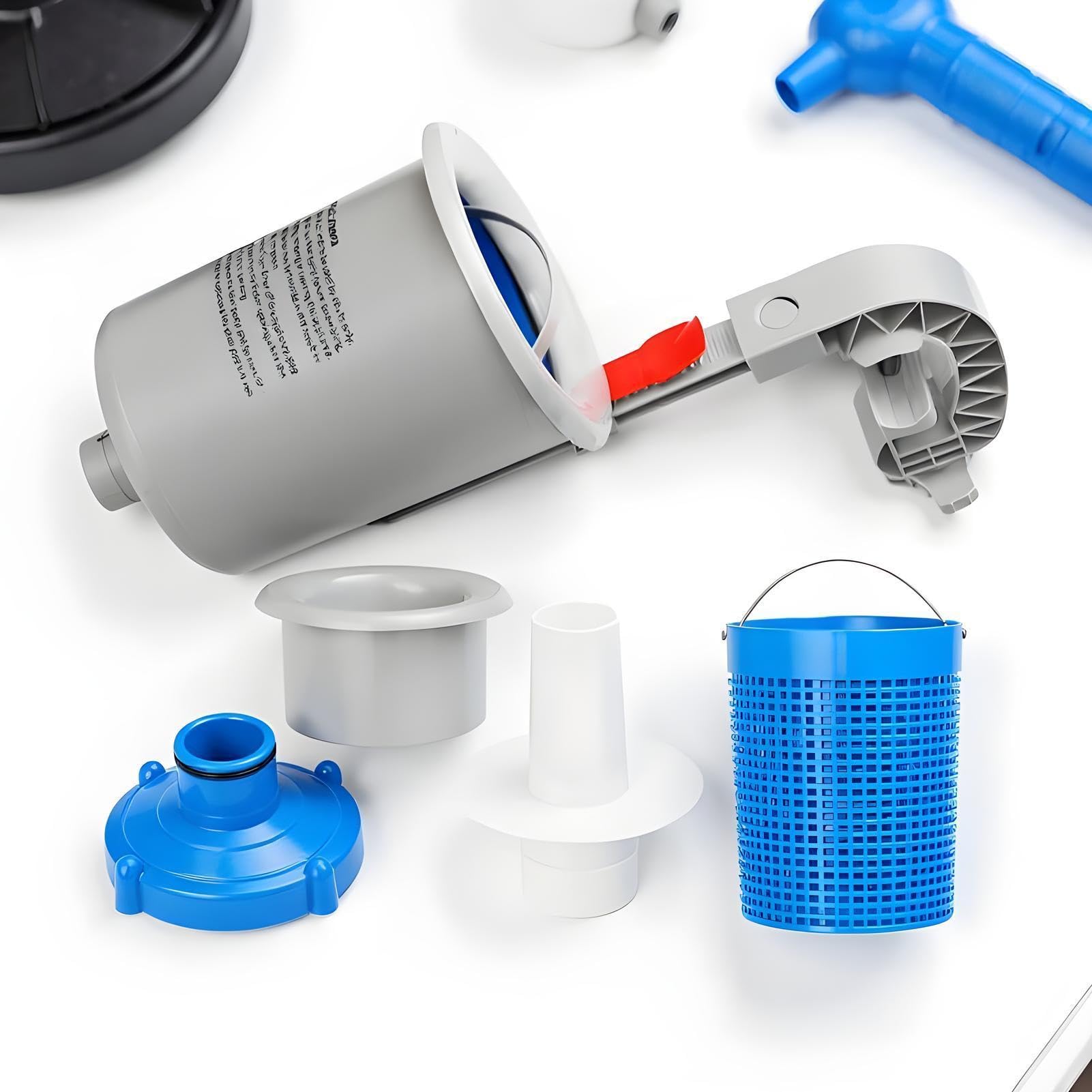 Skimmer Automático para Piscina Limpiador de Alta Resistencia | Kit de Skimmer para Piscina de Suelo con Cesta Mantenimiento Diario Verano Flotante Limpieza Automática Casa Hotel