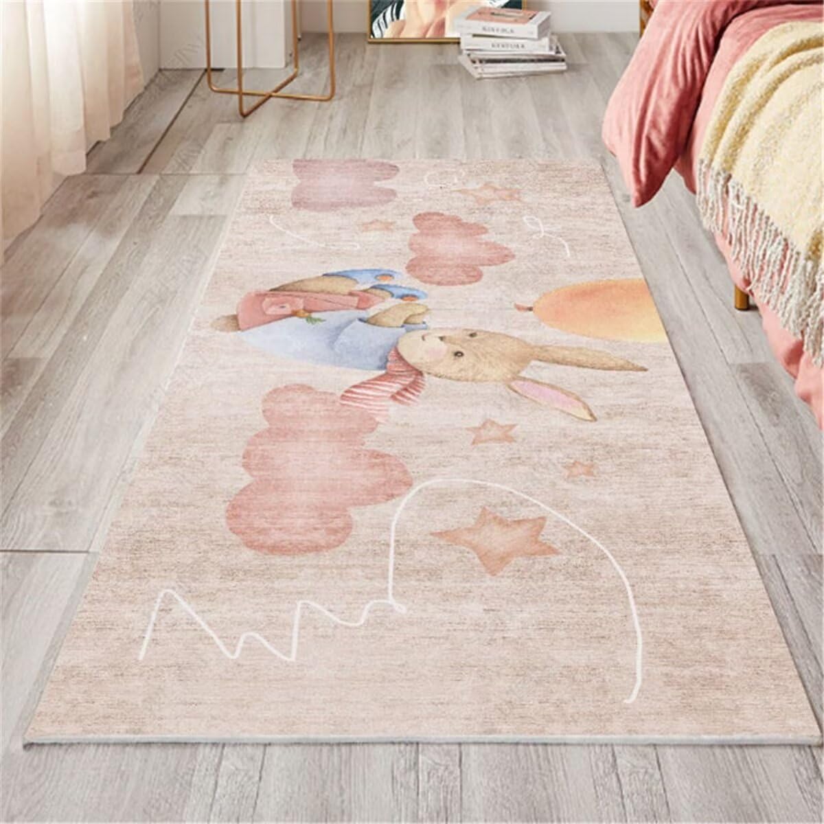 Chambre A Coucher Adulte Tapis De Chambre Fille Tapis de Chevet de Chambre Articles ménagers Confortables lavables Grand Tapis Salon 120X170CM