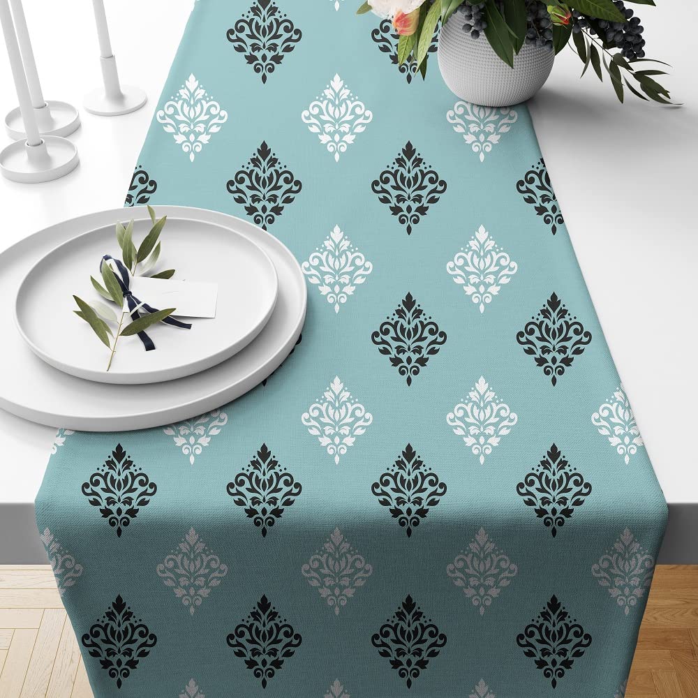 BRICK HOME Table Runner - Geometric Peach Design -16
