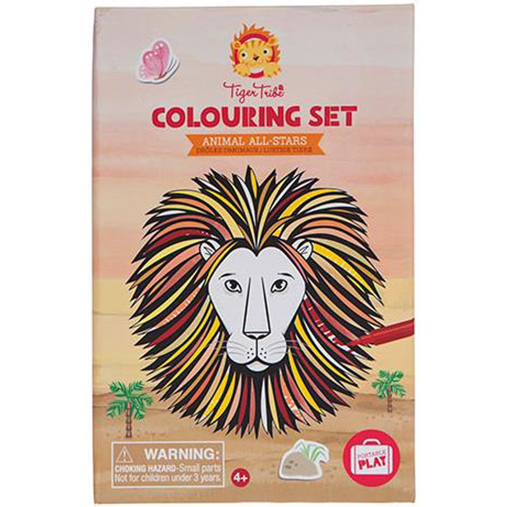 Tiger Tribe Animal All-Stars Colouring Set & Drawing Set