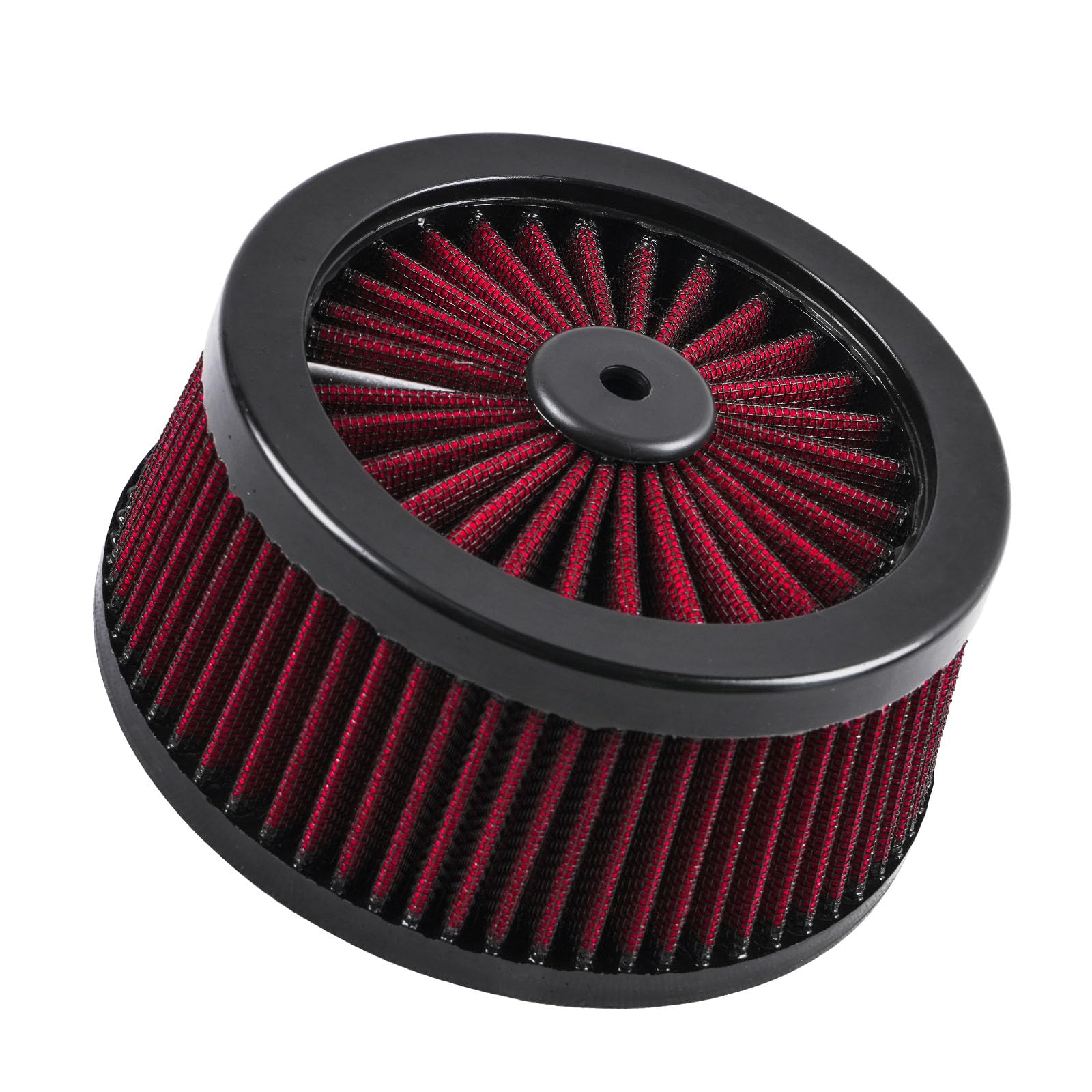 Photo 1 of USOHAWLK Motorcycle Air Filter High Flow Intake Cleaner Accessories 29400118 for Harley Cruiser 2007-Later Sportster XL, 2008-2017 Dyna, 2008-2015 Softail Models (Red)