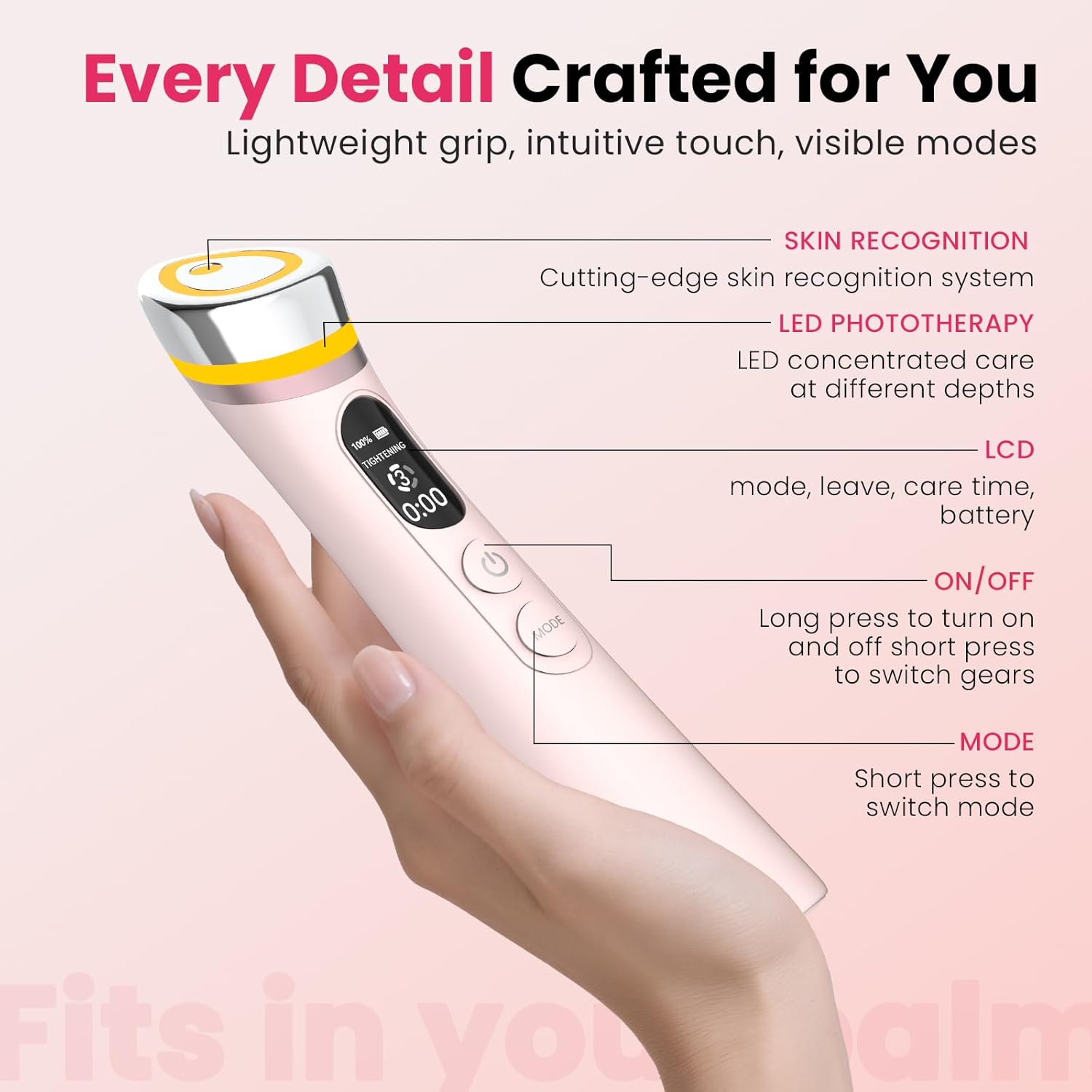 Face Lift Device 8 in 1 Skin Lifting Beauty Massager, LED Light Therapy for Wrinkles, Fine Lines, Korean Skin Care, Spa-Grade Facial Massager Lifting & Firming Facial Sculpting Tool