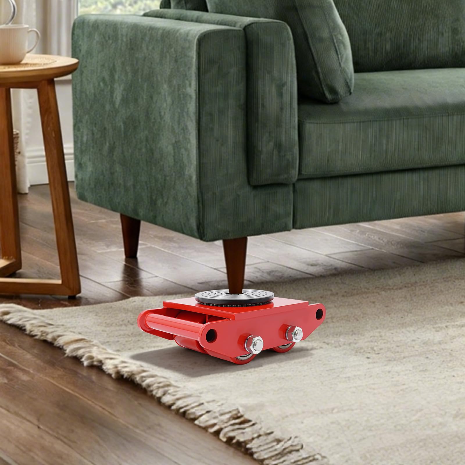 Rotelle per carri armati 6T, 280 x 210 x 105 mm, ruote pesanti, rotabili a 360°, con 4 scooter, per il trasporto di merci pesanti