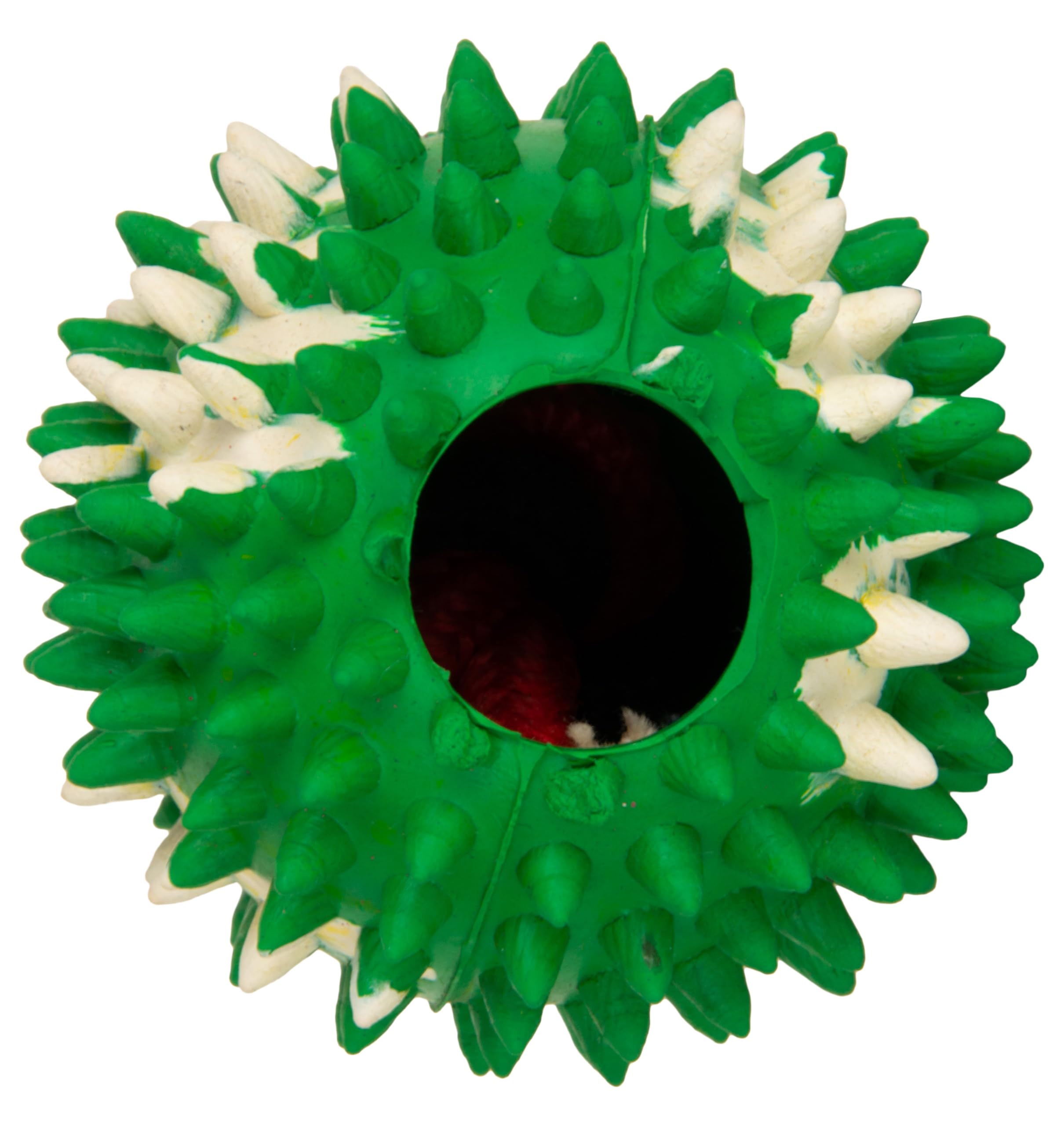 100% Natural Rubber Dog Play Flavoured with Peppermint| Star Ball Peppermint with Rope Play| Fetch Rubber Ball Rope Toy Interactive Dog Toys| Reward and Exercise Toys| Safe for Pets 3