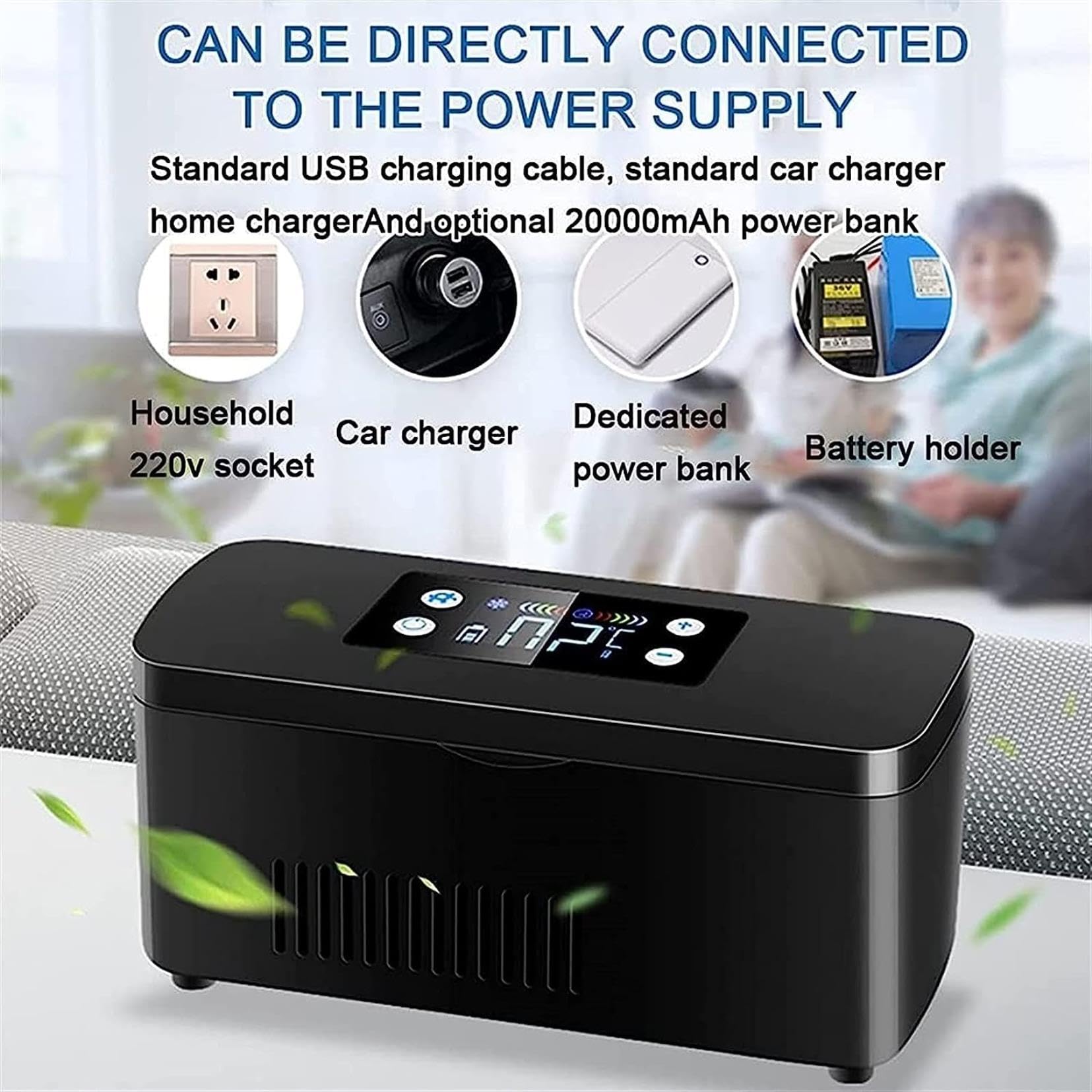 XENITE Glacière à insuline de Voyage, réfrigérateur à médicaments et Refroidisseur à insuline for Voiture, Maison, Plusieurs Modes de Charge