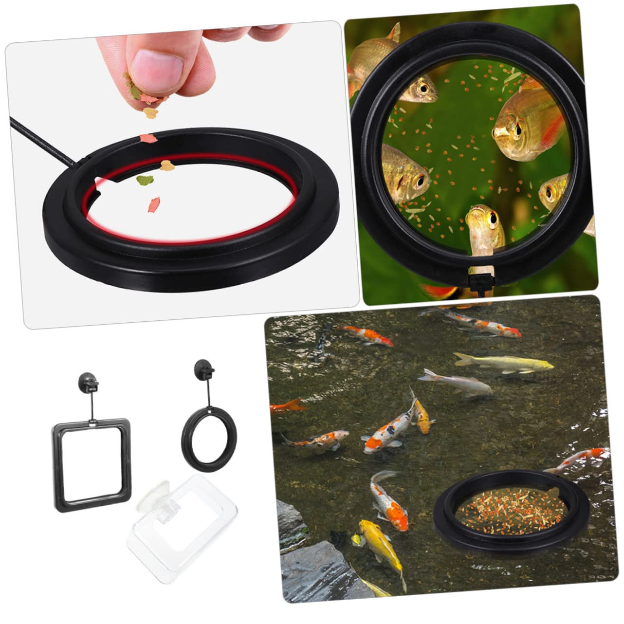 Mipcase 15stücke Tragbare Fischfütterungsringe Für Aquarien Professionelle Futterstationen Für Süß Und Salzwasser Für Garnelen Und Tropische Fische Mit Schwimmendem Design Für