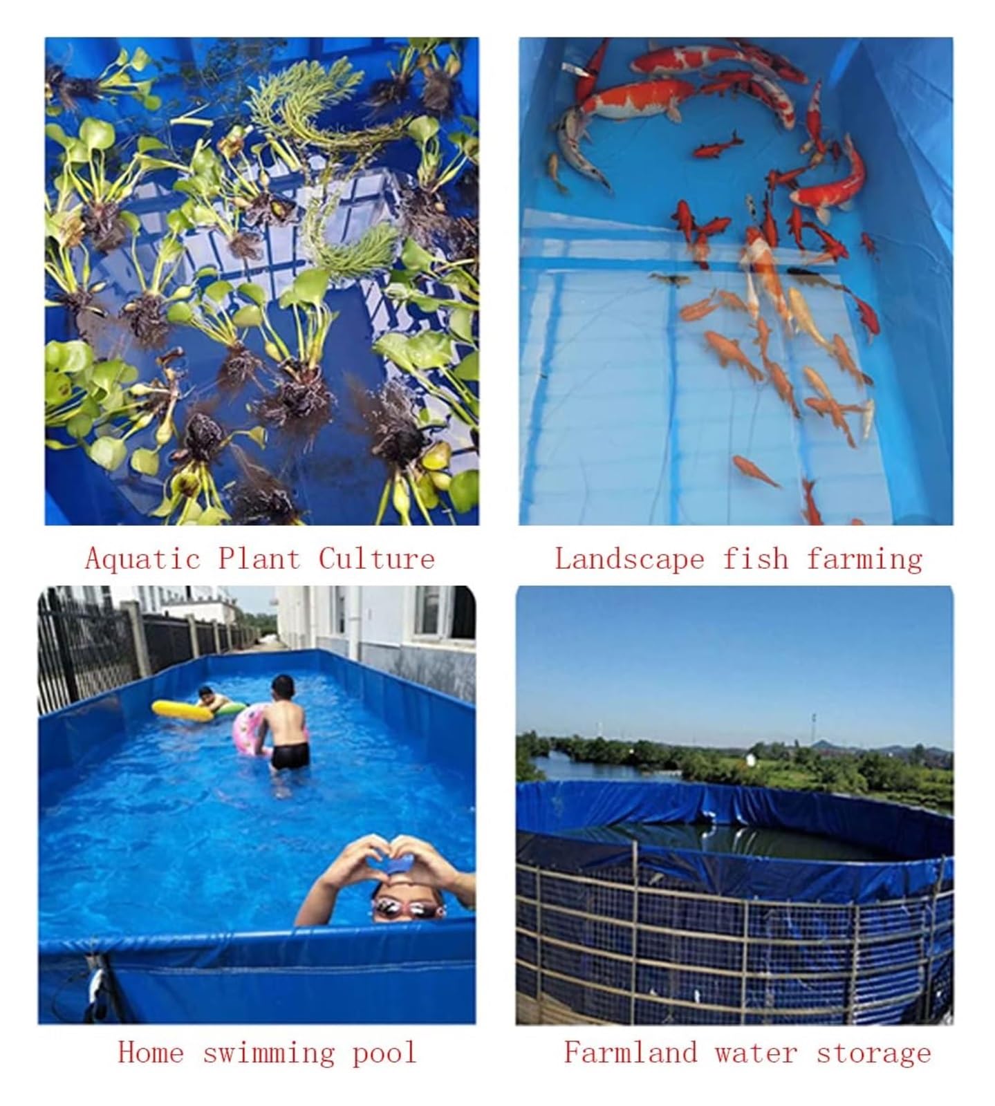 Laghetto per Pesci in Tela Pieghevole ad Alta Resistenza - Serbatoio d'Acqua Portatile per Esterni con valvola di Scarico, Ideale per l'acquacoltura, Grande capacità (1x3x0,8 m), Resistente