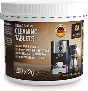 Coffeeano 200 tabletek czyszczących do ekspresów do kawy Clean&Protect. Tabletki czyszczące kompatybilne z Jura, Siemens, Krups, Bosch, Miele, Melitta, WMF i innymi.