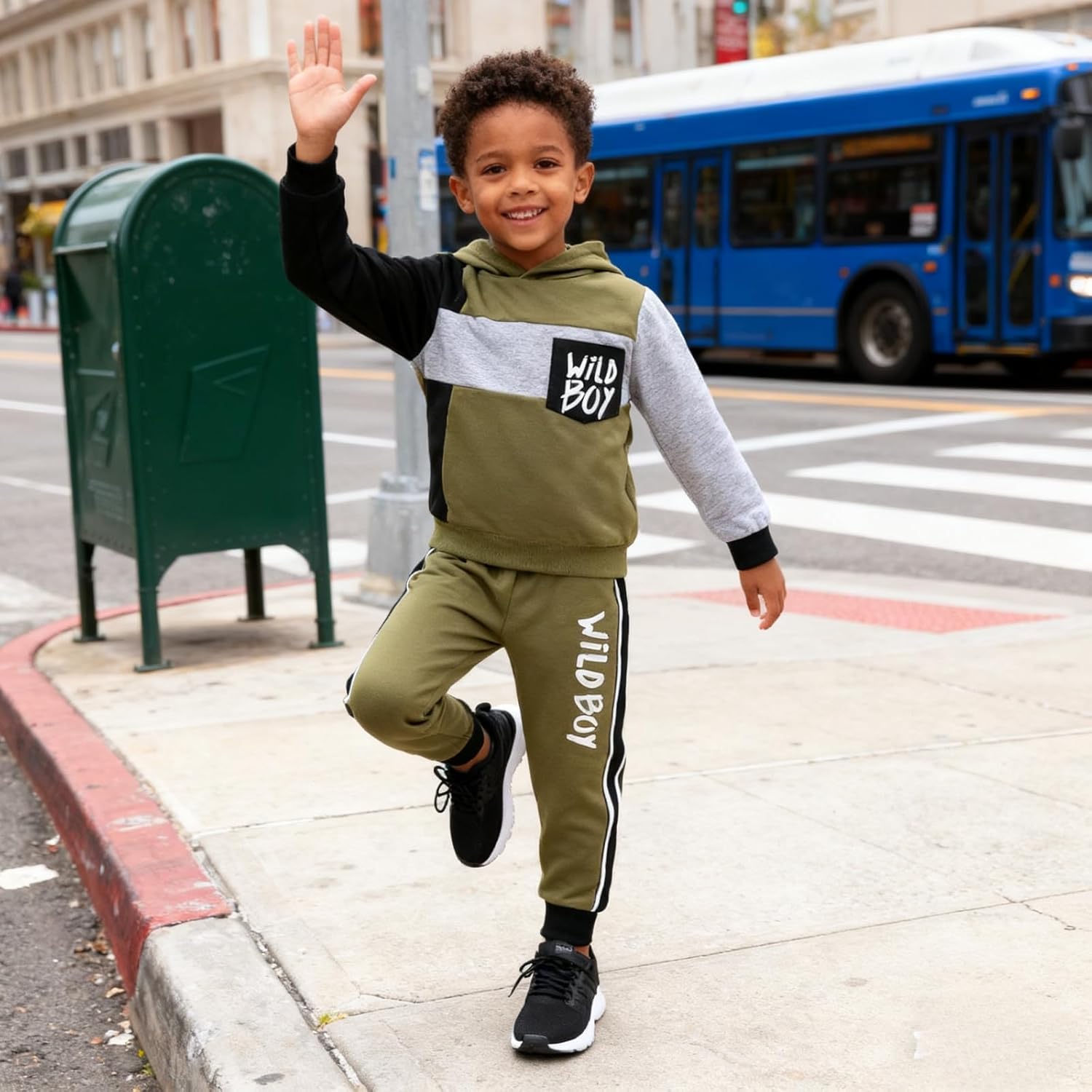 2-6T Toddler Baby Boy Clothes Color Blocking Hoodies + Pants Fall Winter Outfits - Image 7