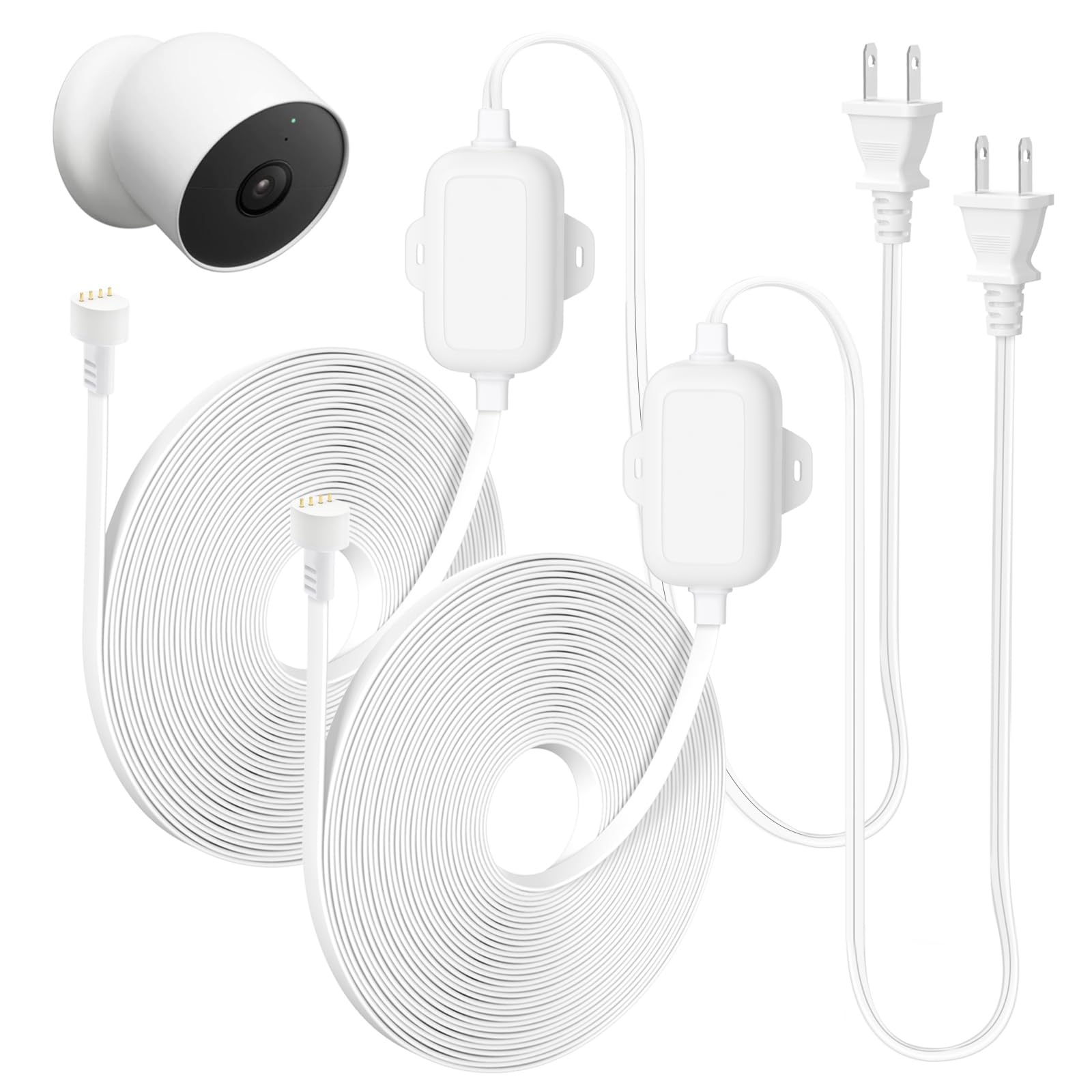 Amazon.com: 2Pack 30ft/9.1m Power Cord for Google Nest Cam Outdoor
