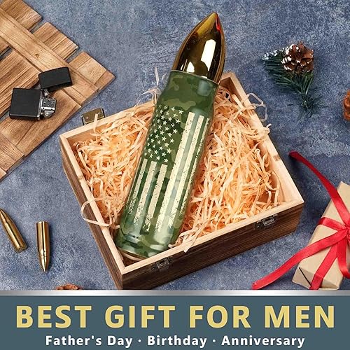 Miniatura 2 de Regalos para el Día del Padre de parte de hija, hijo, esposa, regalos únicos para hombres, vaso de camuflaje de bandera estadounidense de 17 onzas,