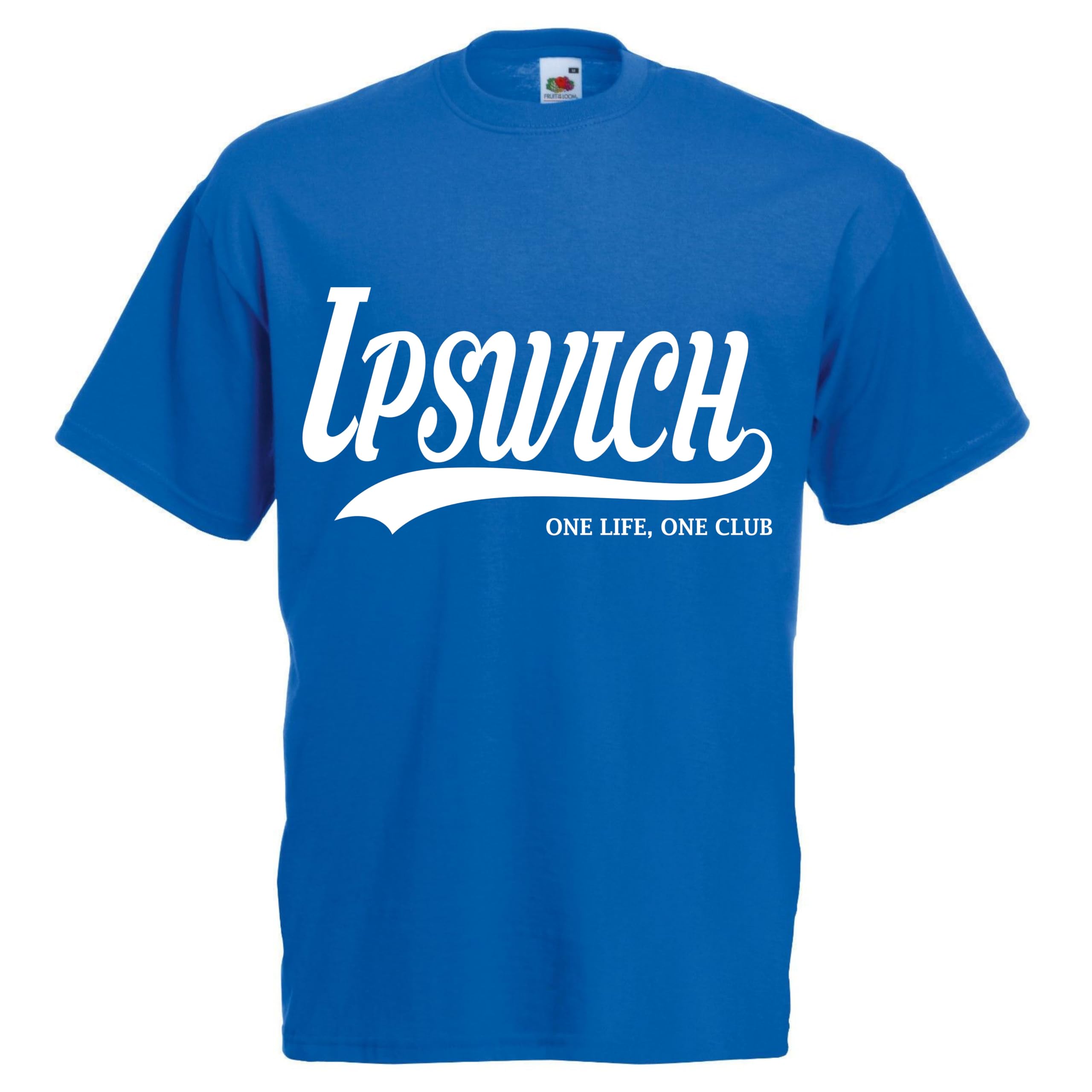 All About The Print Men's Black One Life One Club Ipswich Tshirt Top Football Gift Premium Clothing