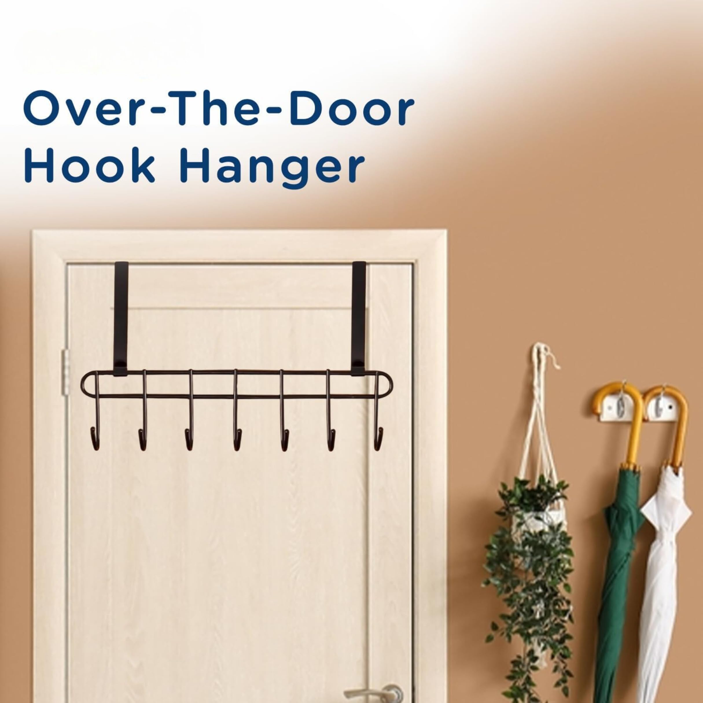 Boniry 1 Pcs Over The Door Hook Hanger Adhesive Hooks Heavy Duty Wall Hooks Waterproof Stainless Steel Hooks for Hanging Coat, Hat,Towel Robe Hook Rack Wall Mount- Bathroom and Bedroom Gold - Image 7 thumbnail