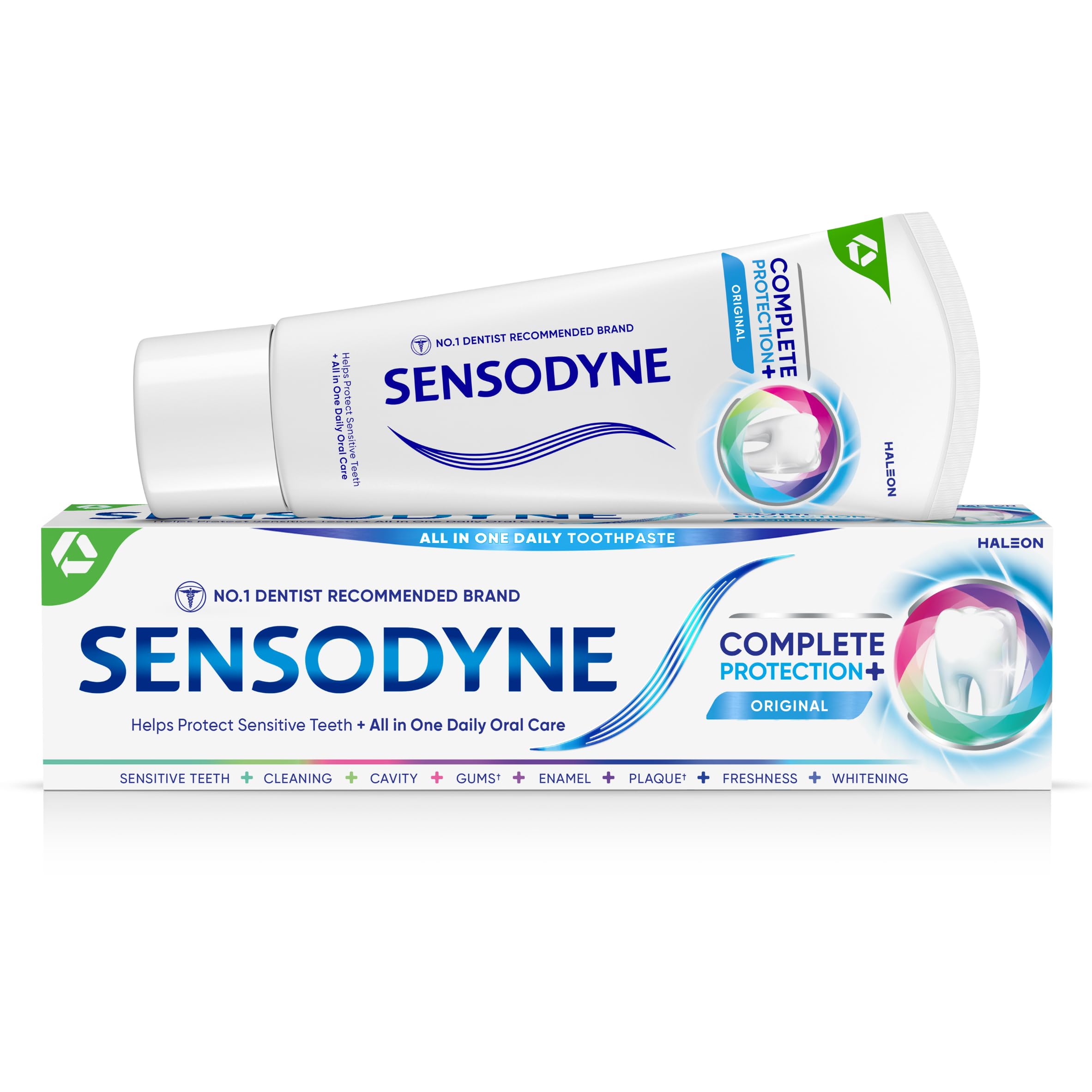 SensodyneToothpaste Complete Protection+, Daily Sensitive Toothpaste for Sensitive Teeth, Original Flavour, 75ml
