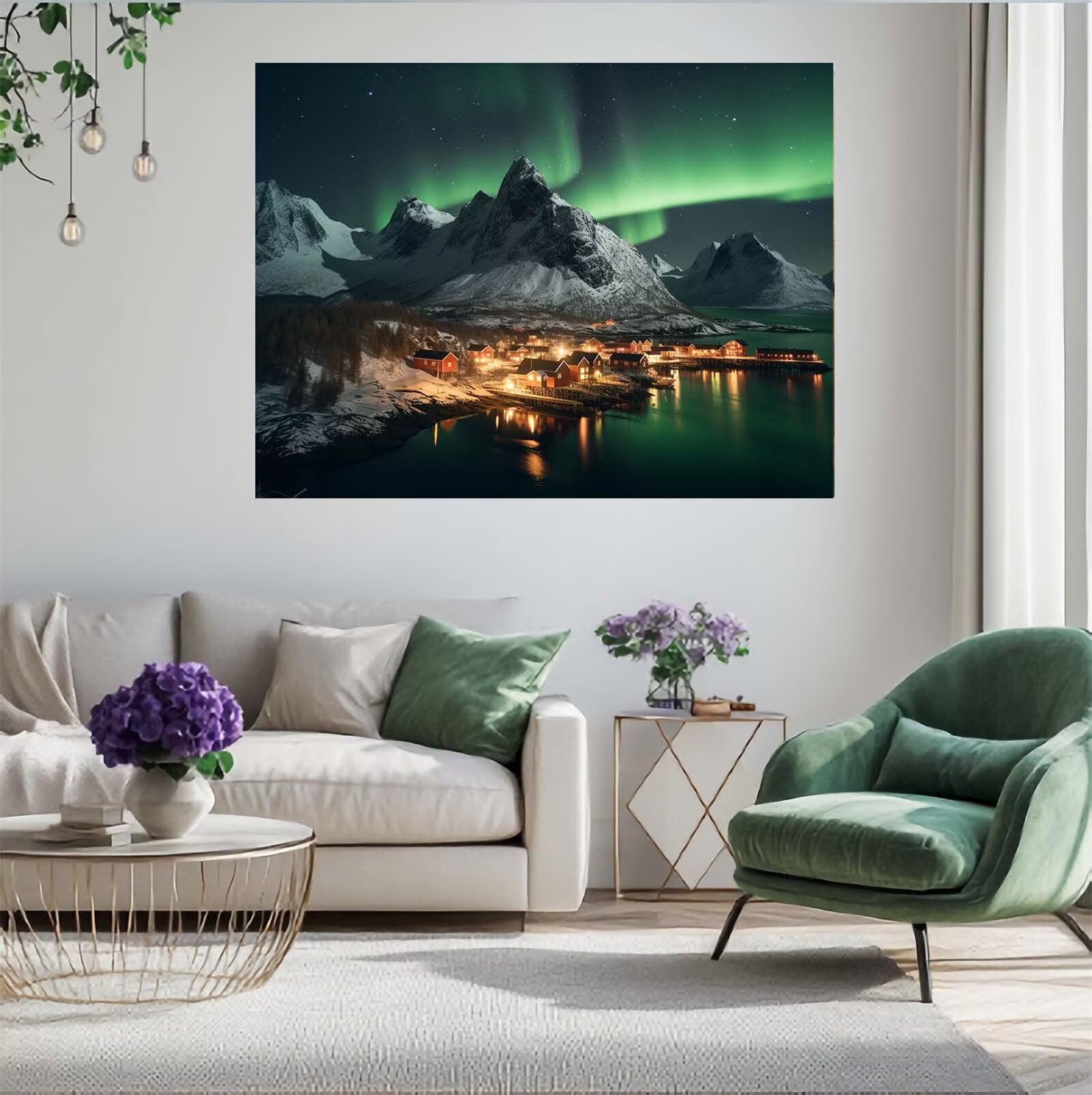 Puzzle Norwegia, 1500 elementów, zorza polarna, puzzle dla dorosłych, z pudełkiem na prezent, duże drewniane puzzle dla dorosłych, gra zręcznościowa dla całej rodziny, prezenty dla kobiet, 87 x 57 cm