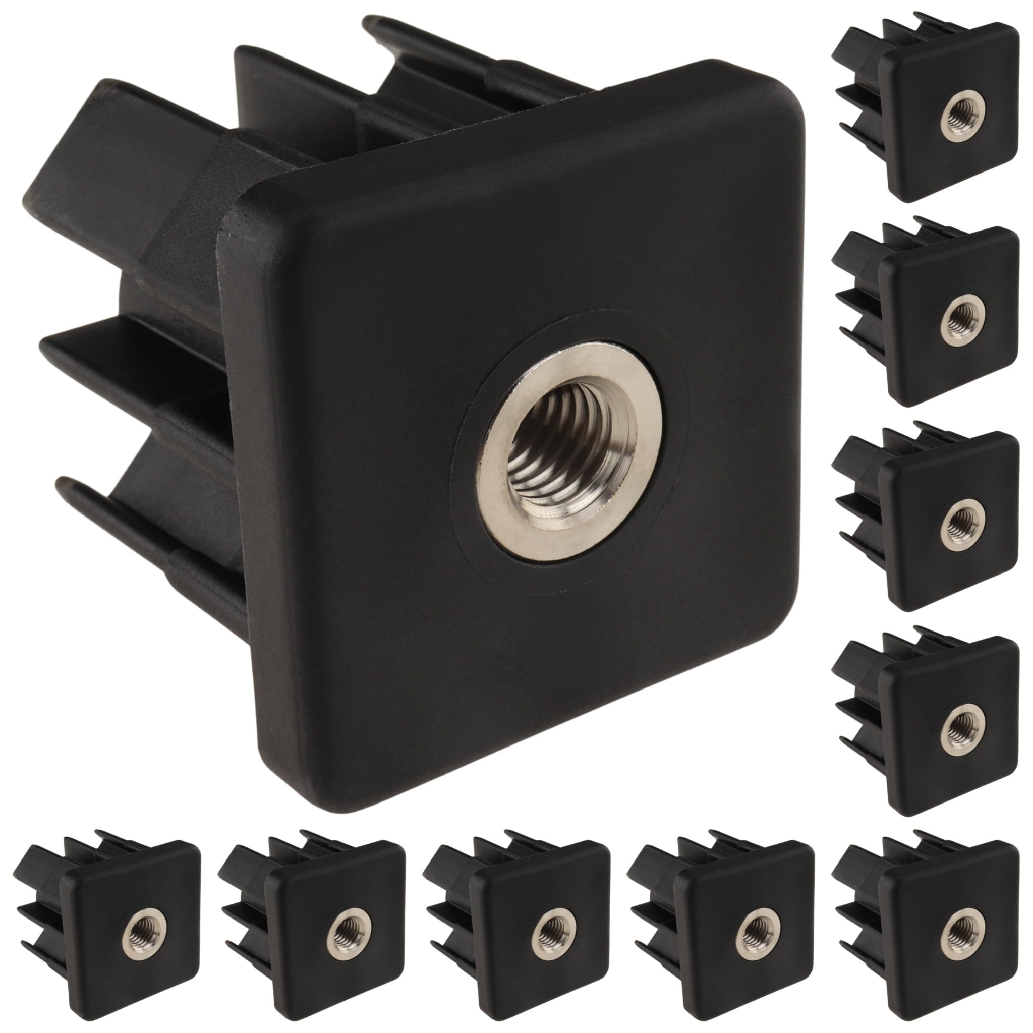 10 tapones roscados M14, 60 x 60 x 3,0, plástico PA reforzado con
