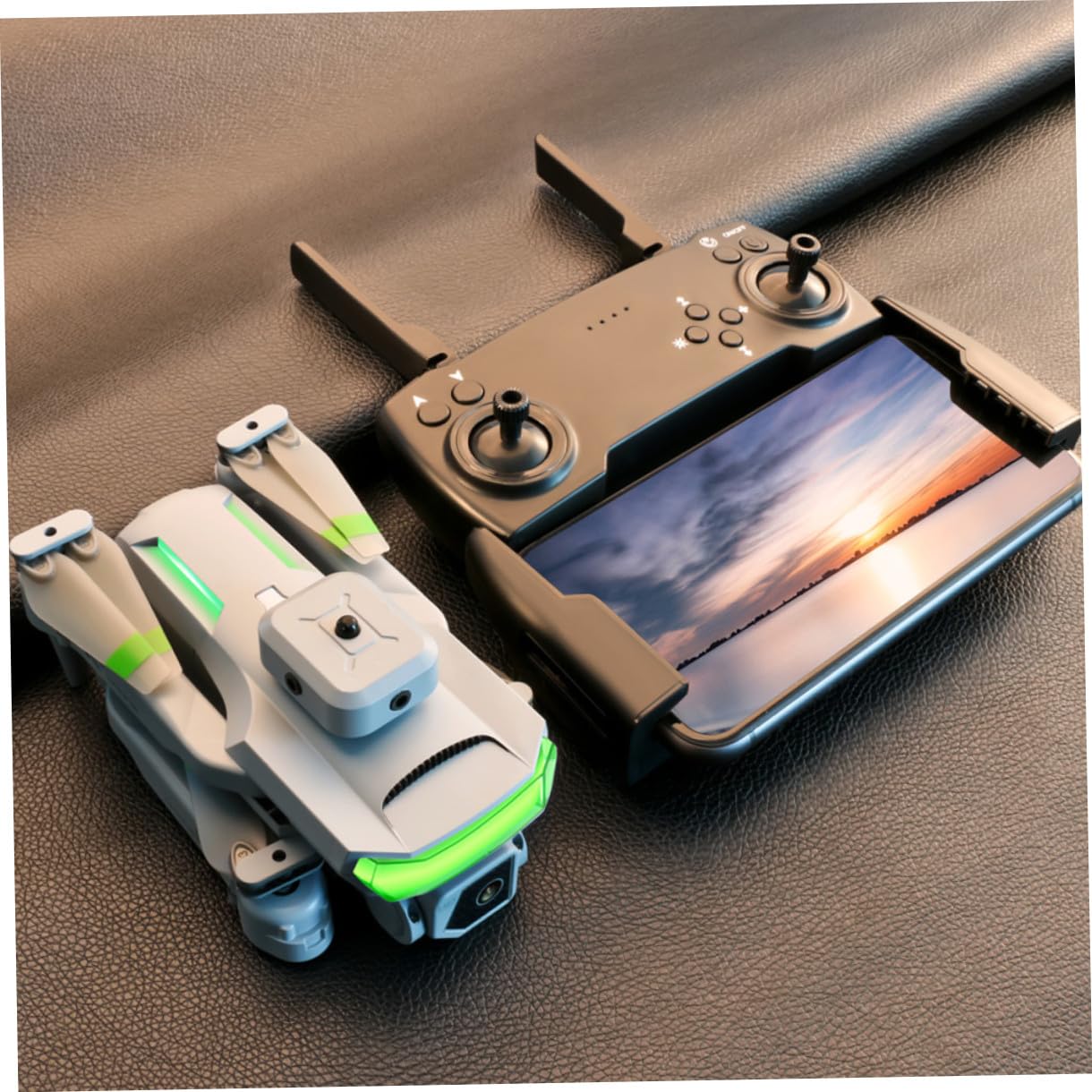 KOMBIUDA Aereo Quadricottero Telecamera Pieghevole Drone A Doppia Lente Ricaricabile Per Adulti Adolescenti Esterni Fotografia 4k