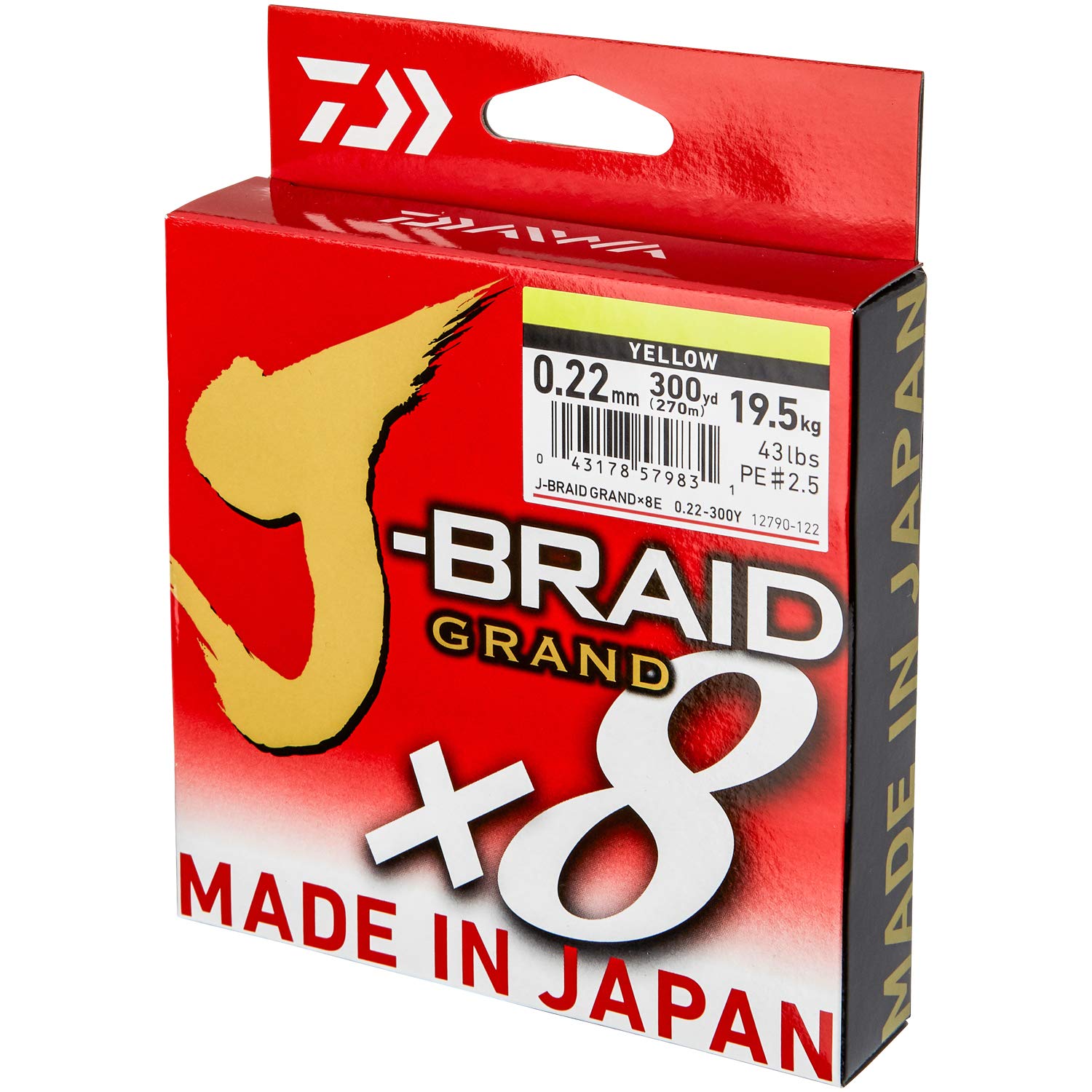 Daiwa - Tresse J Braid Grand 20/100 270 M - Gris - 12793120