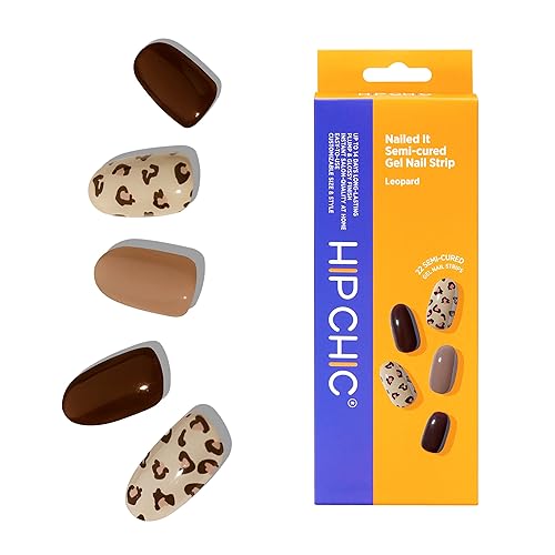 HIP CHIC Nailed It - Tiras de uñas de gel semicuradas  leopardo Calcomanías de esmalte de uñas de gel para uñas, regalo para mujeres, mamá 22