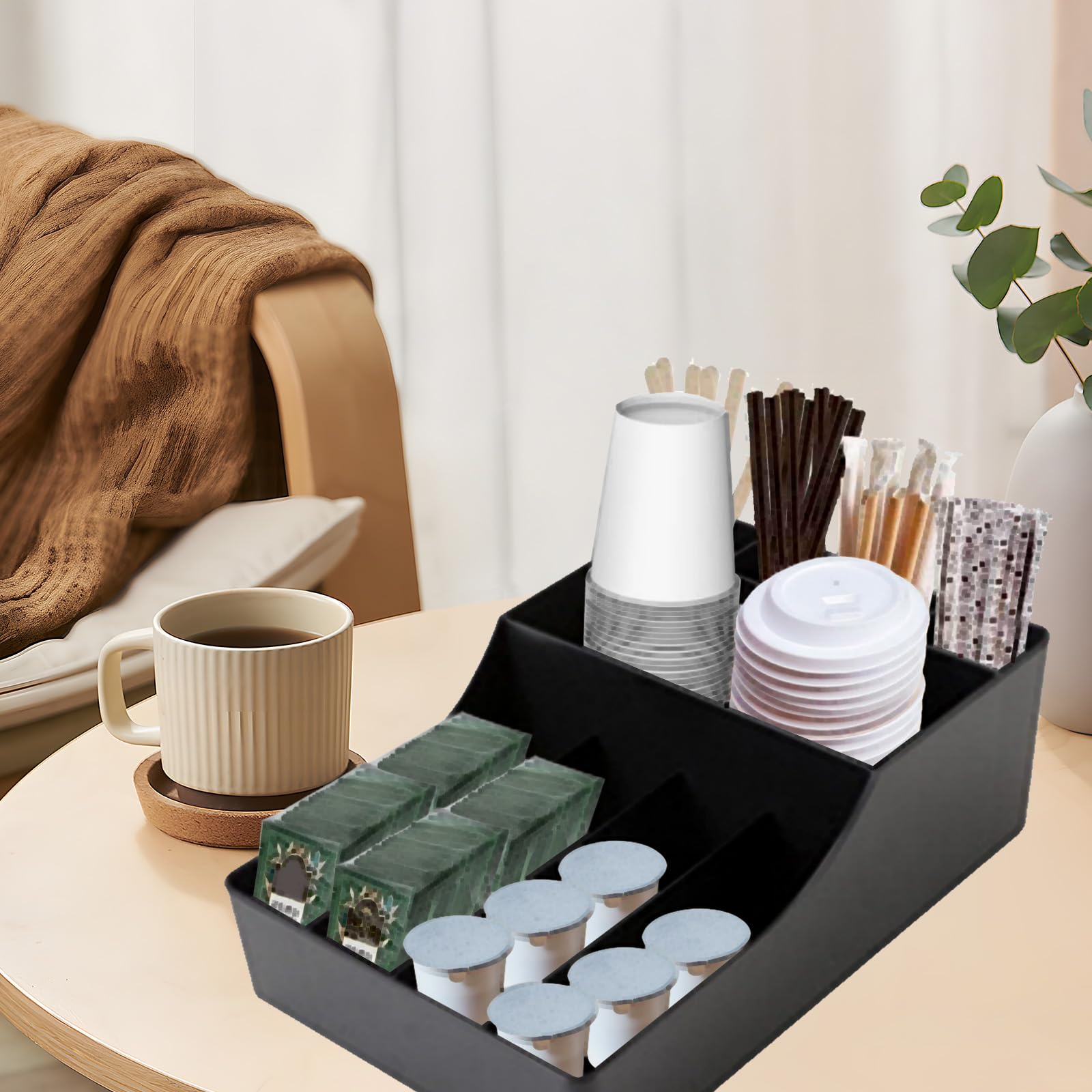 Organizador de Café y Té, Estación de Café Organizador para Condimentos y Accesorios