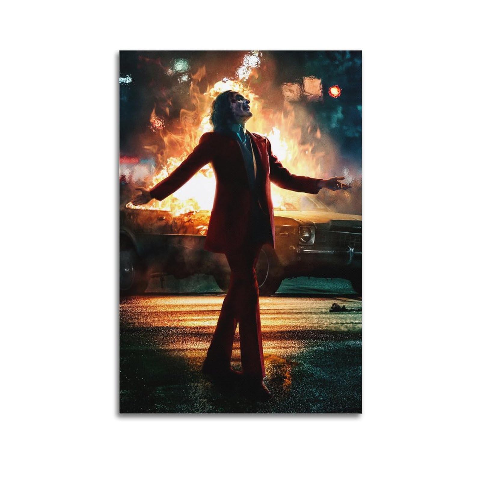 Kwid Unframe-Movie Posters Joker Joaquin Phoenix Movie Posters Joker Joaquin Phoenix Poster Decorative Painting Canvas 16X24inch(40X60cm)