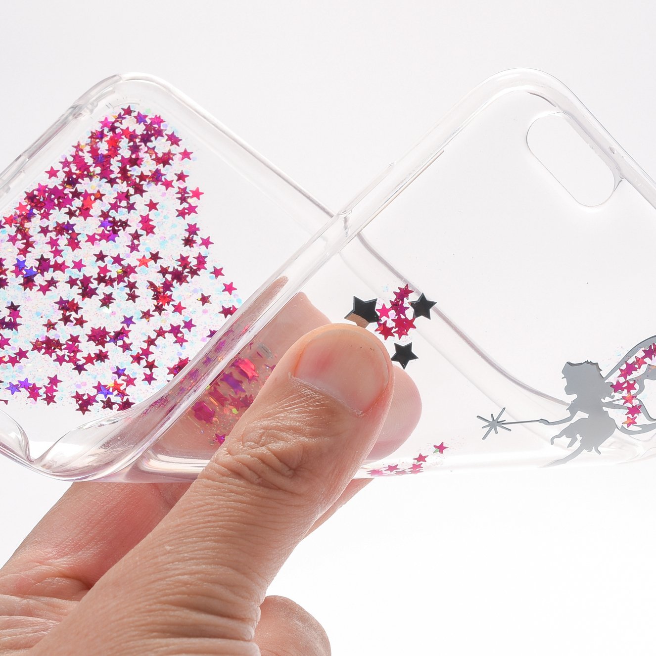 Coque IPhone 6 / 6S (4,7 Pouces) Rose Strass Brillant – Coque Silicone Souple Anti-choc Ultra-brillante