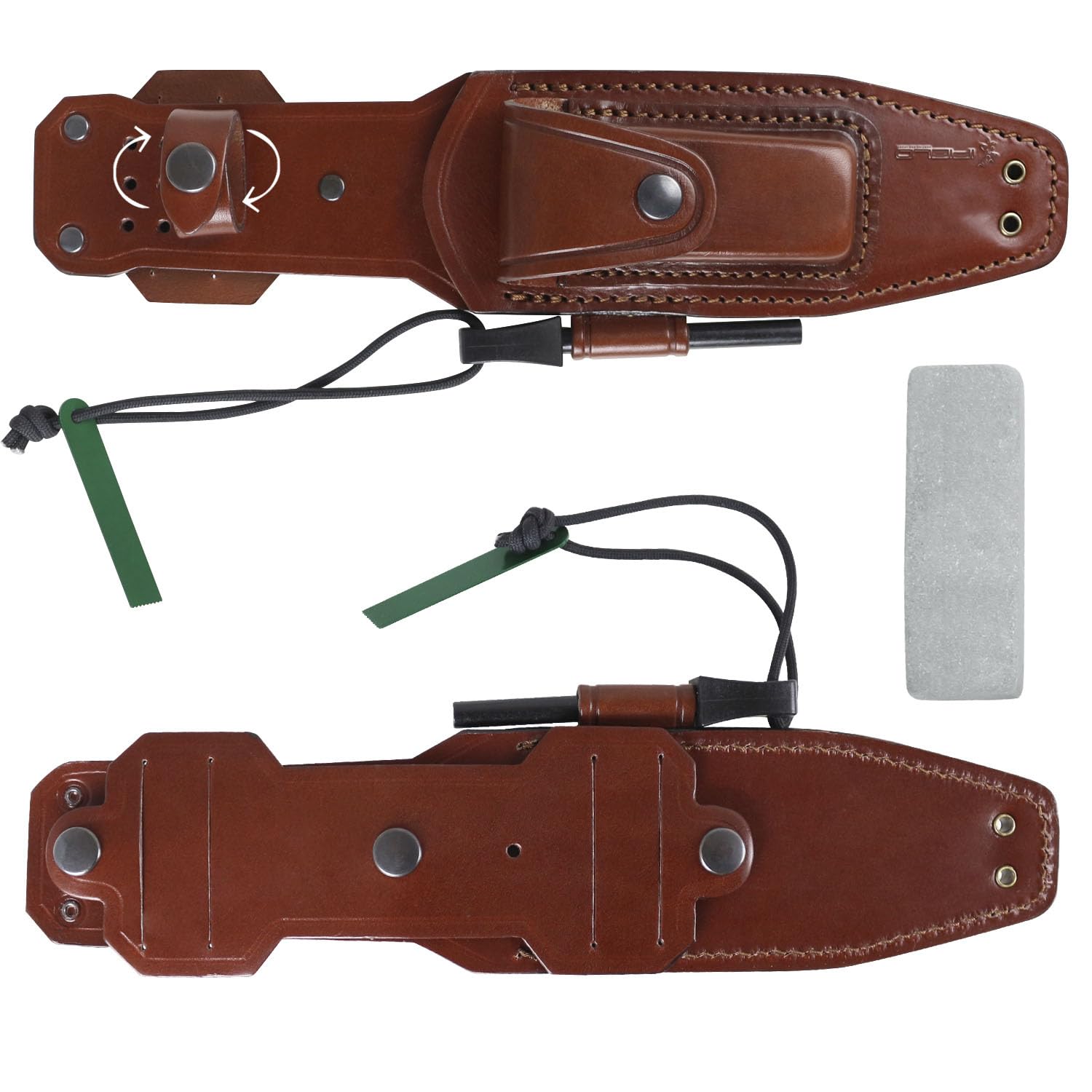 iFIELD EL29104 Multifunzionale escursionismo, caccia e sopravvivenza coltello per l'esterno, manico in legno Cocobolo con acciaio inox MOVA-58, fatto in Albacete (Spagna)