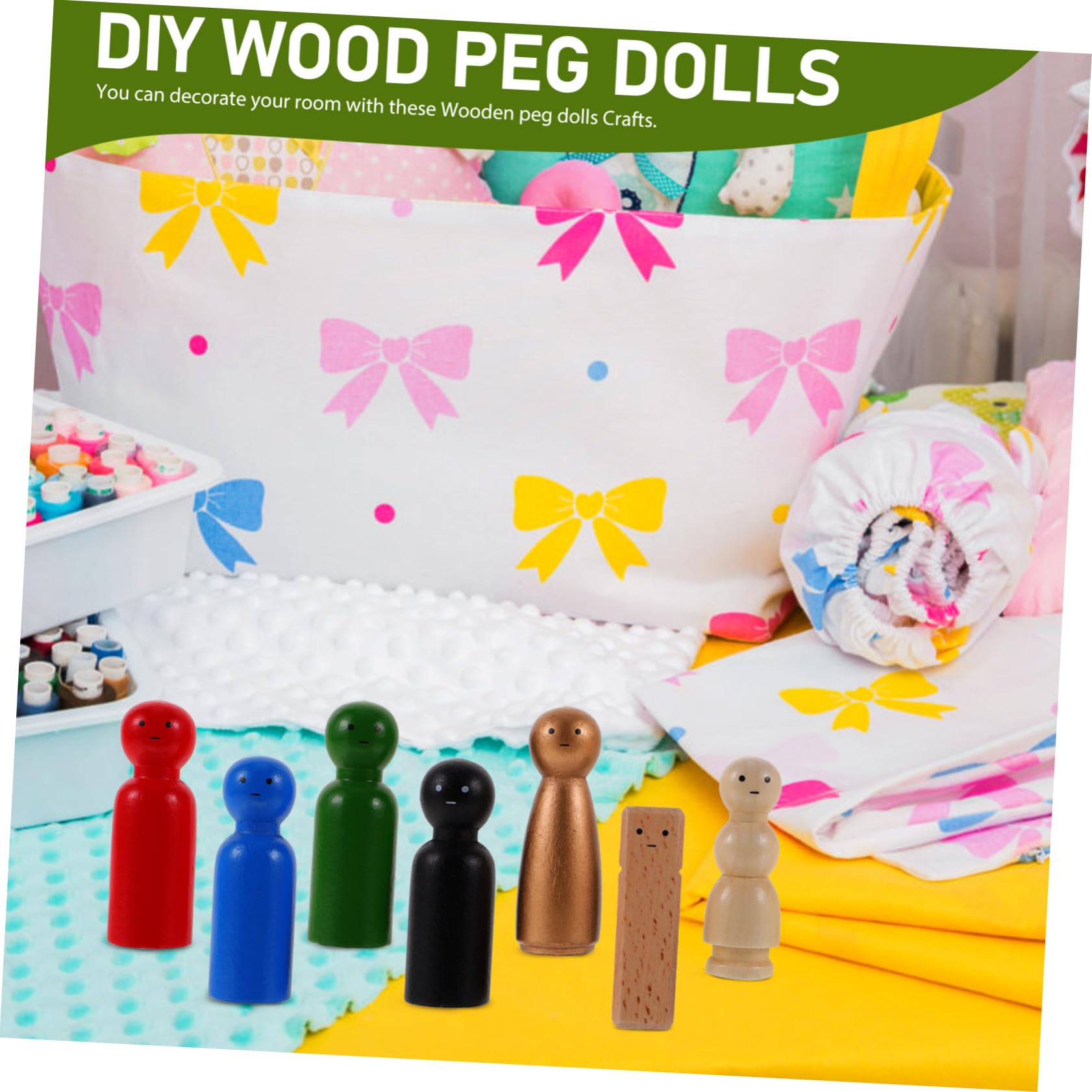 HONMEET 28 Pezzi Bambole di Legno Fai da Te per Bambini Superficie Liscia per Migliorare Abilità Manuali, per Decorare la Stanza e Attività Creative