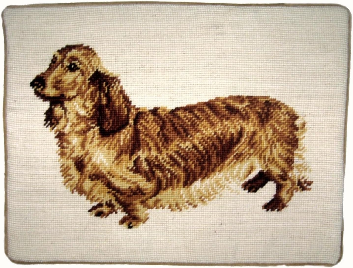 Handmade Wool Needlepoint Throw Pillow Cover 13x17 - Vintage French Country Decorative Cushion Cover for Couch, Bed, and Spring Home Deco