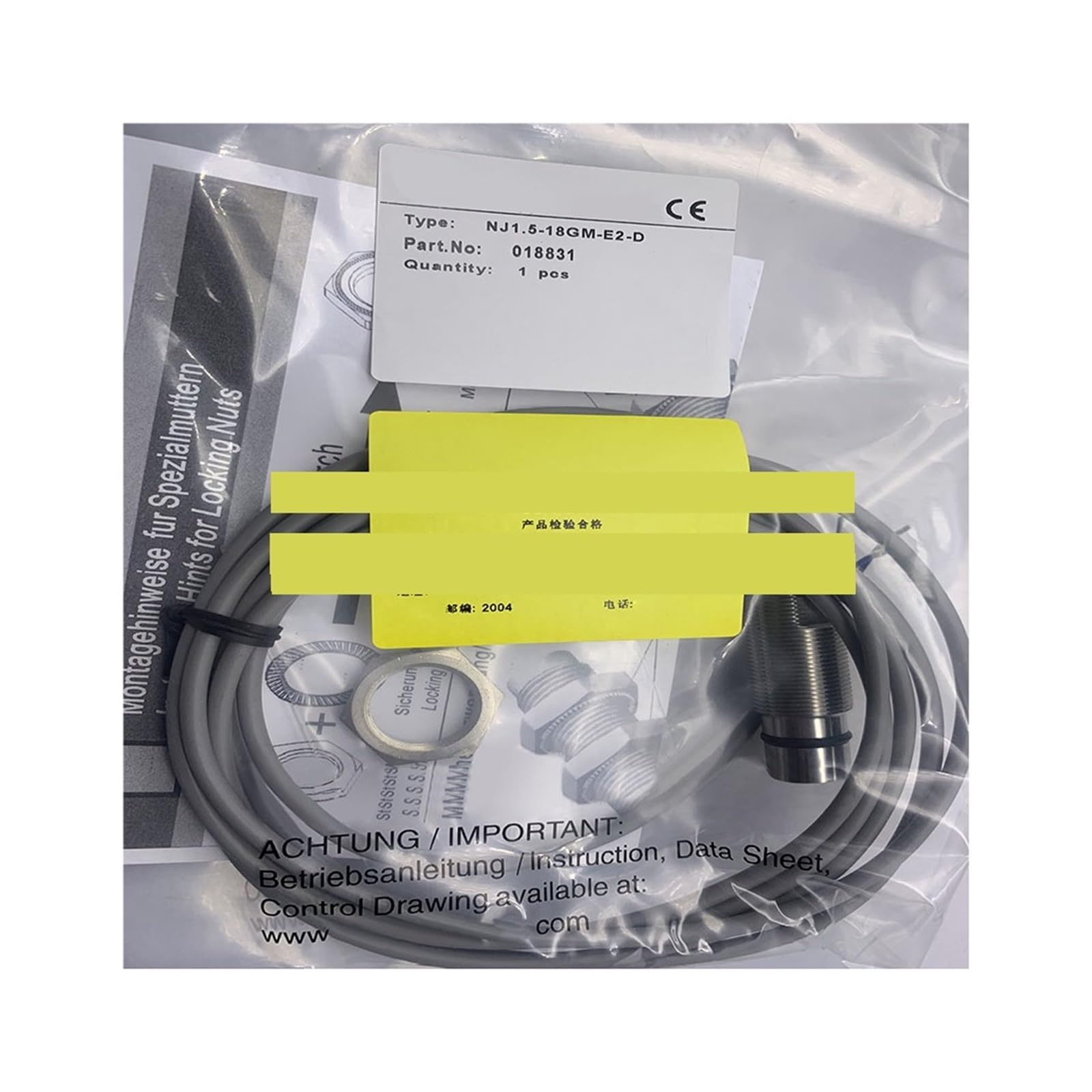 ZOZ03Y0 Proximity Switch Sensor NJ1.5-18GM-E2-D