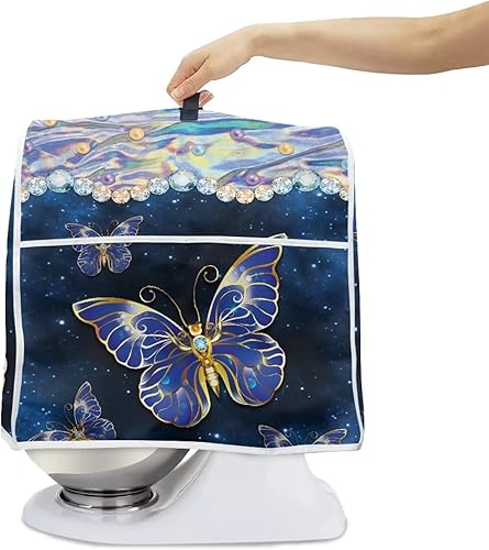 Miniatura 2 de Gomyblomy Fundas para licuadora de mariposas, fundas para máquina de café con asas y bolsillos de pañuelos, fundas ligeras para tostadoras