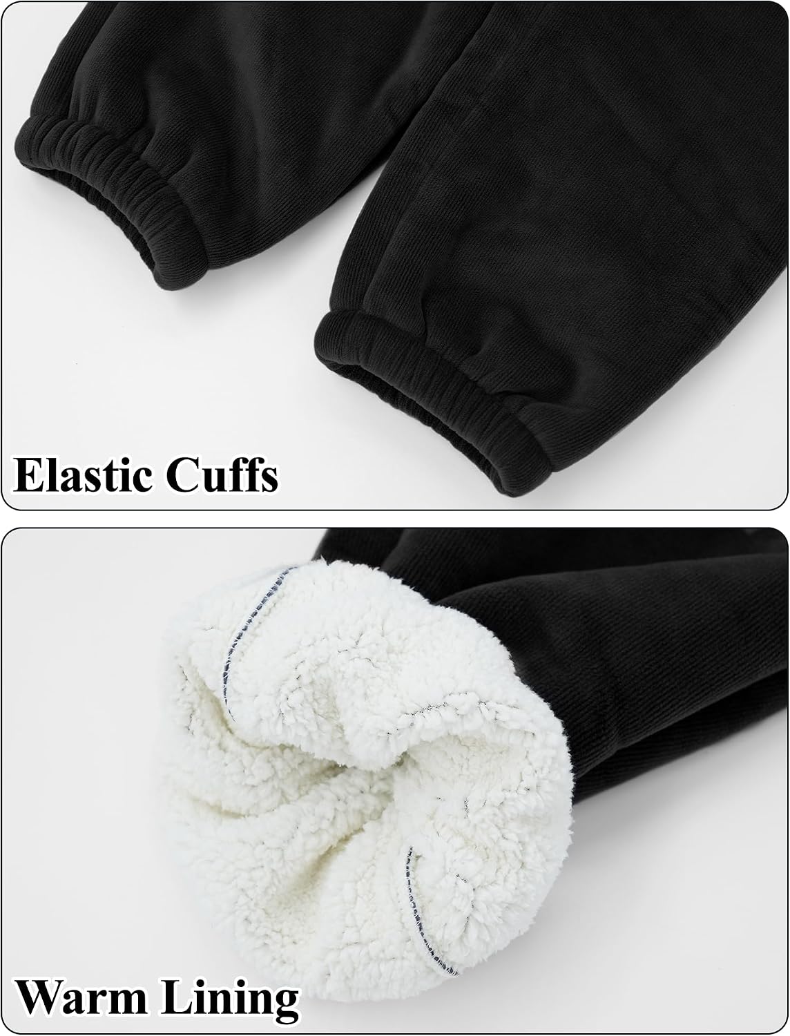 Happy Cherry Toddler Kid Casual Fleece Lined Jogger Pants Winter Warm Regular Fit Sweatpants 1-12Y