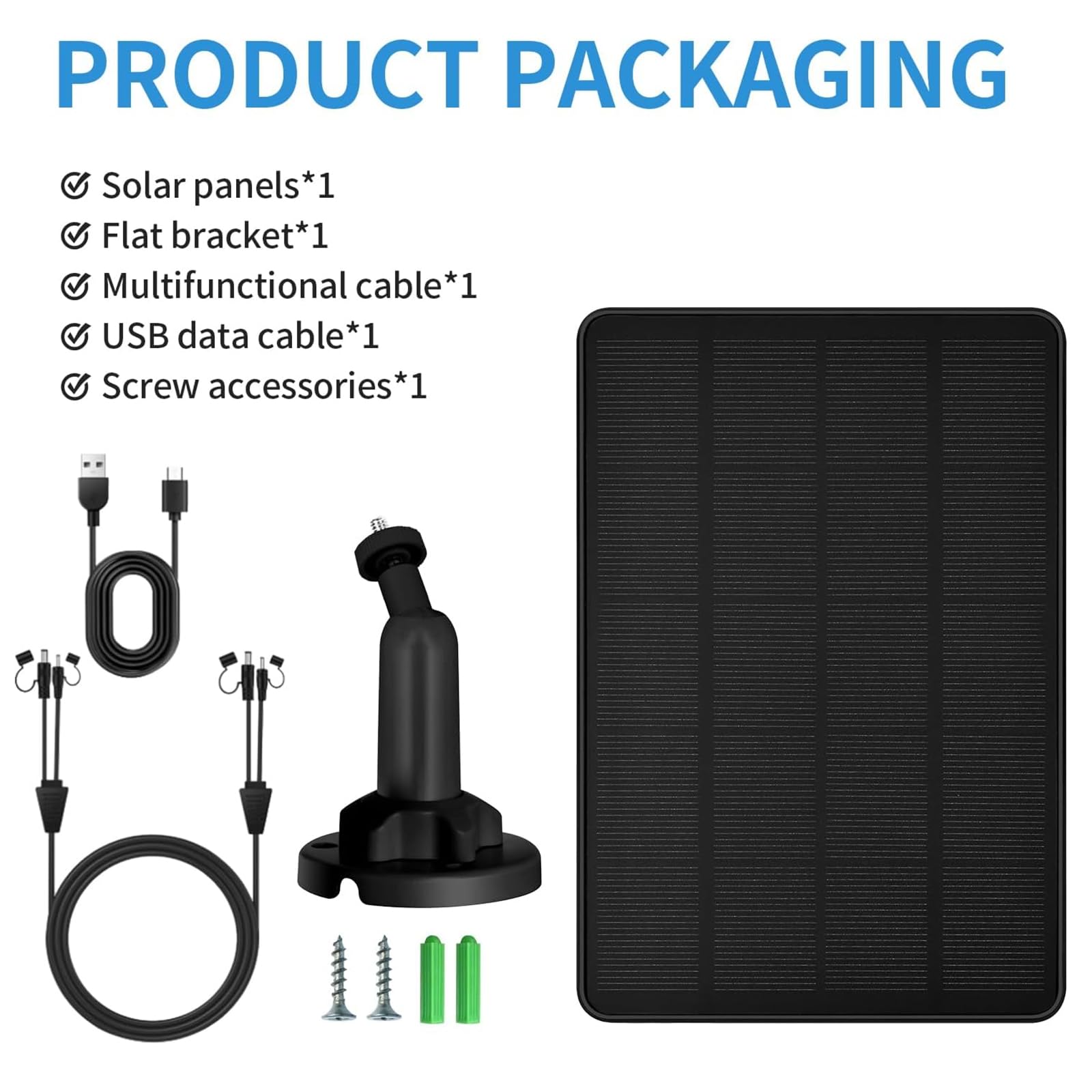 Pannello solare per fotocamera da sentiero, kit caricabatterie solare uscita 12V/1A 6V/1.5A con batteria al litio ricaricabile integrata da 5000 mAh, kit di alimentazione portatile impermeabile per