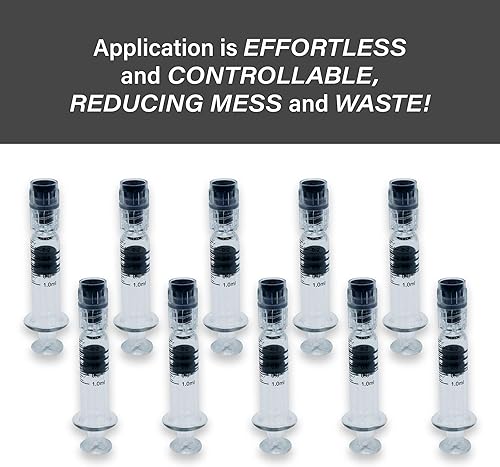 Miniatura 7 de Bitomic Jeringa de vidrio de borosilicato de 0.0 fl oz con émbolo de plástico  Paquete de 100  Jeringa Luer Lock antifugas sin aguja  Jeringa de