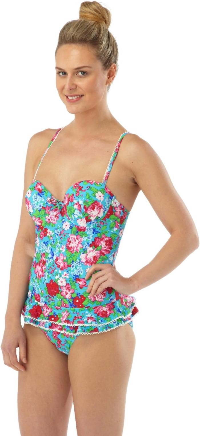 Half Price Womens Swimming Costume Swim Dress Skirt with Push Up Underwired Support Ladies Size 10-16