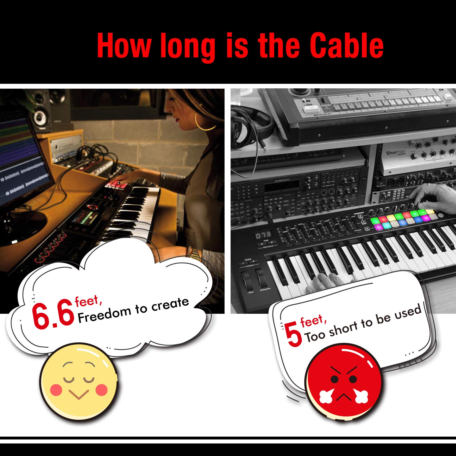 FZONE Universal Sustain Pedal for MIDI Keyboards Digital Pianos Foot