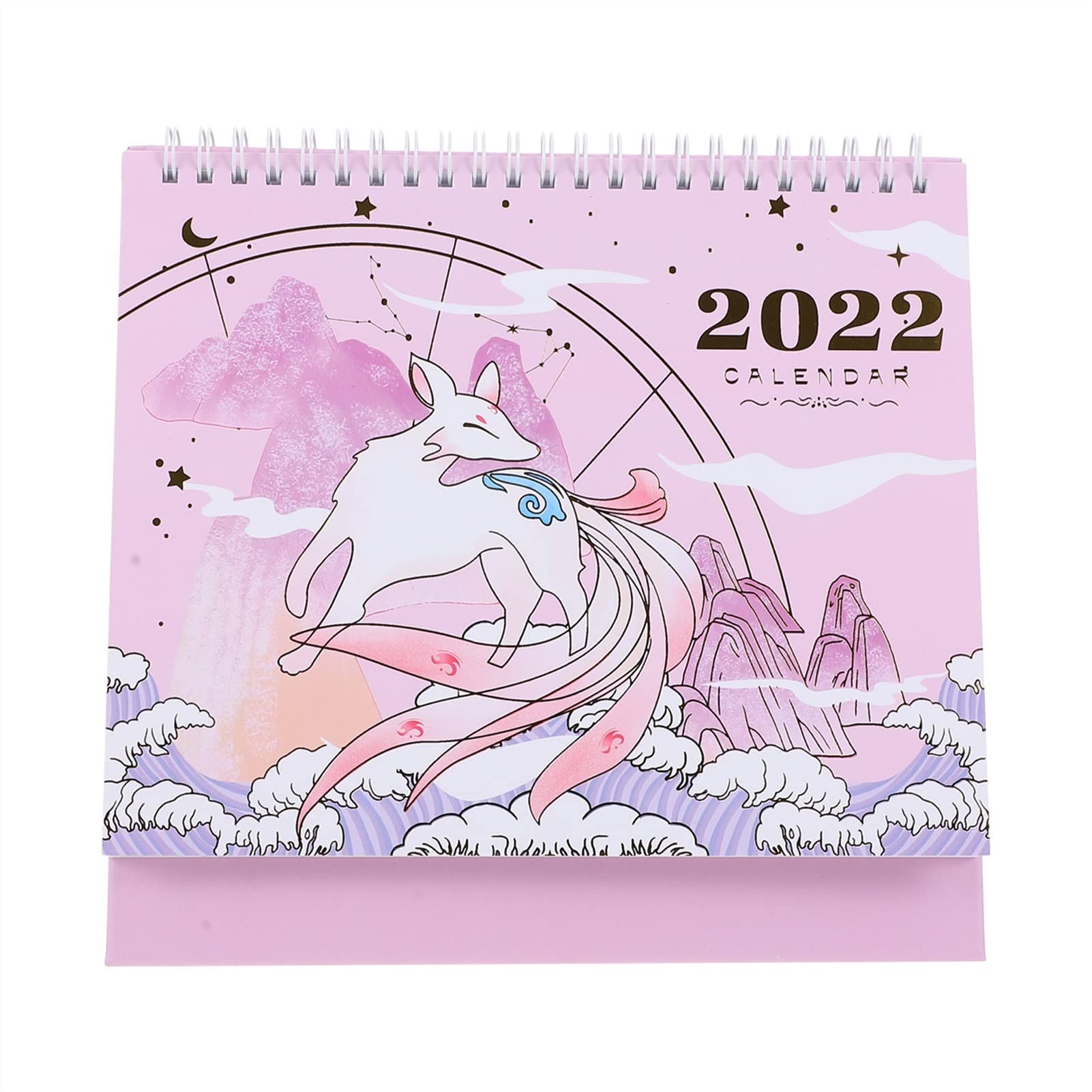 QINGGANGLING999 Bürokalender 1 stück chinesische Stil Schreibtisch Kalender Schule Home Office Planer schachter Schreibtisch 2022 Kalender Tischkalender Wochenplaner (Color : Assorted Color 3)
