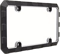 Vista 2 de Custom Combos 92901 - Combo de marco de matrícula y escudo de metal resistente negro (camión Tuff)