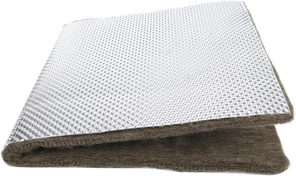 AC PERFORMANCE Basalt Laminated Aluminum Heat Shield Insulation Armor for Exhaust headers, Manifolds, Turbo housing, 1/2" Thick x 1 Wide x 2 Long